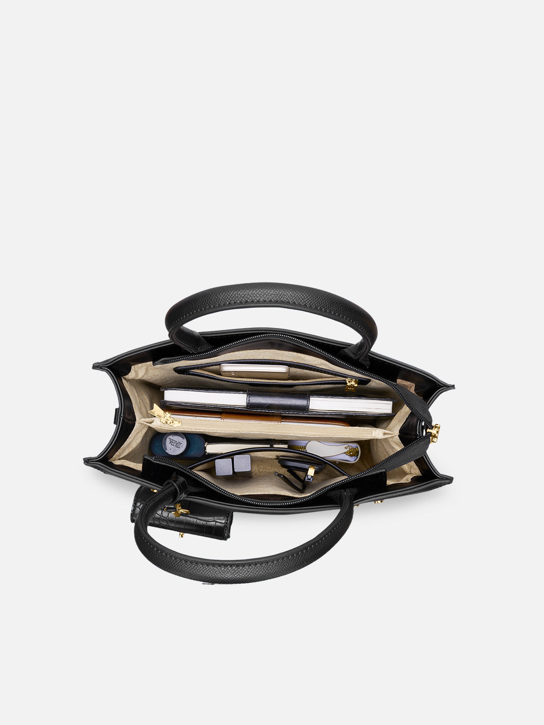 Louvre Large Chain Satchel Bag White