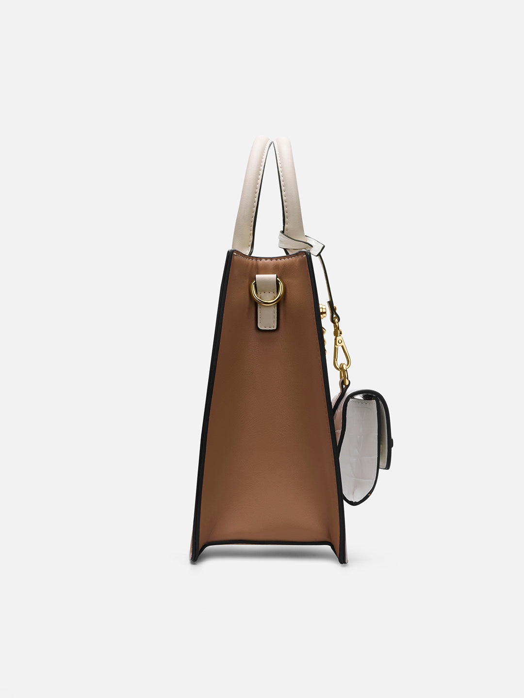 Louvre Medium Chain Satchel Bag Beige