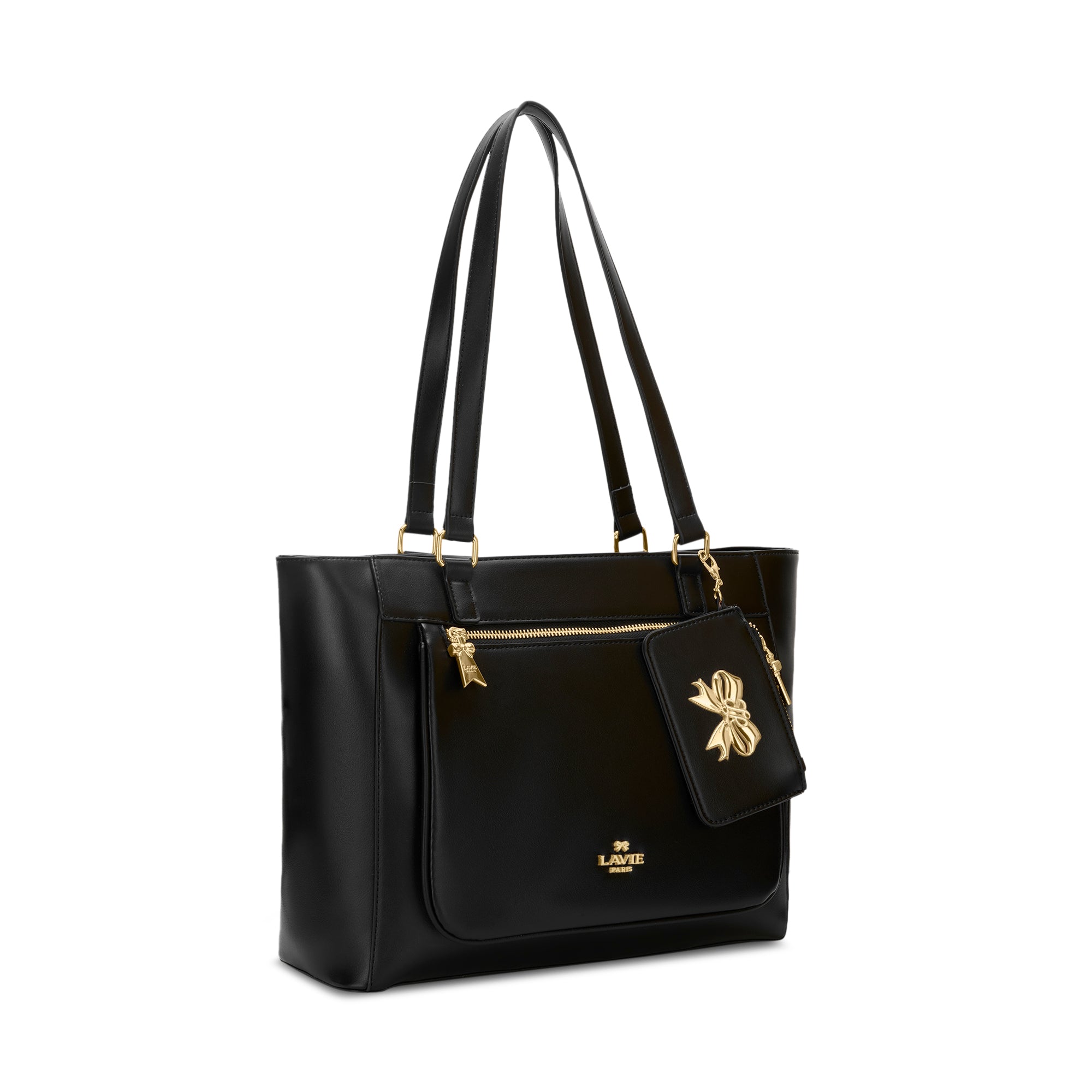 S Pisa Laptop Tote Bag Black