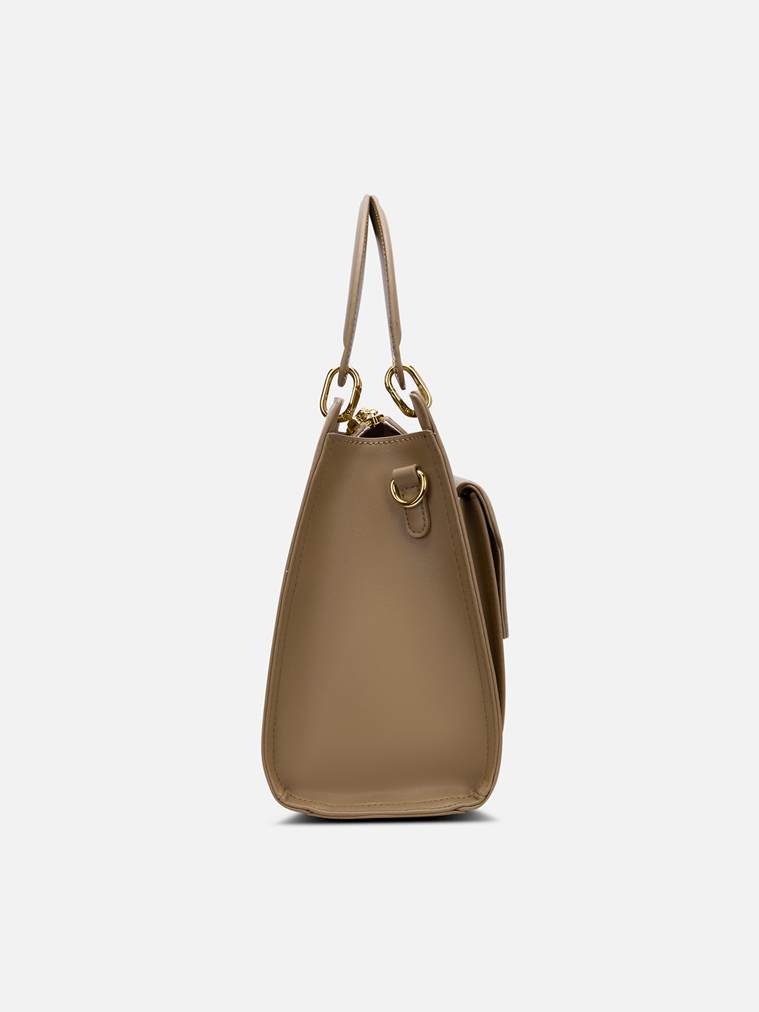 Pisa Box Large Satchel Bag Beige