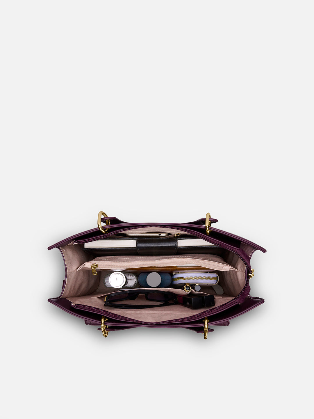 Pisa Box Large Satchel Bag Wine