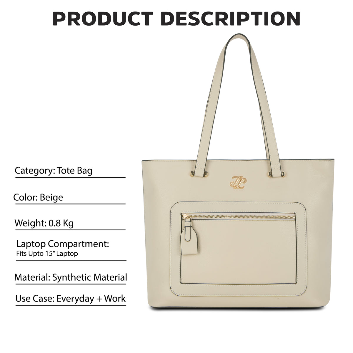 Tsina Large Tote Bag Beige