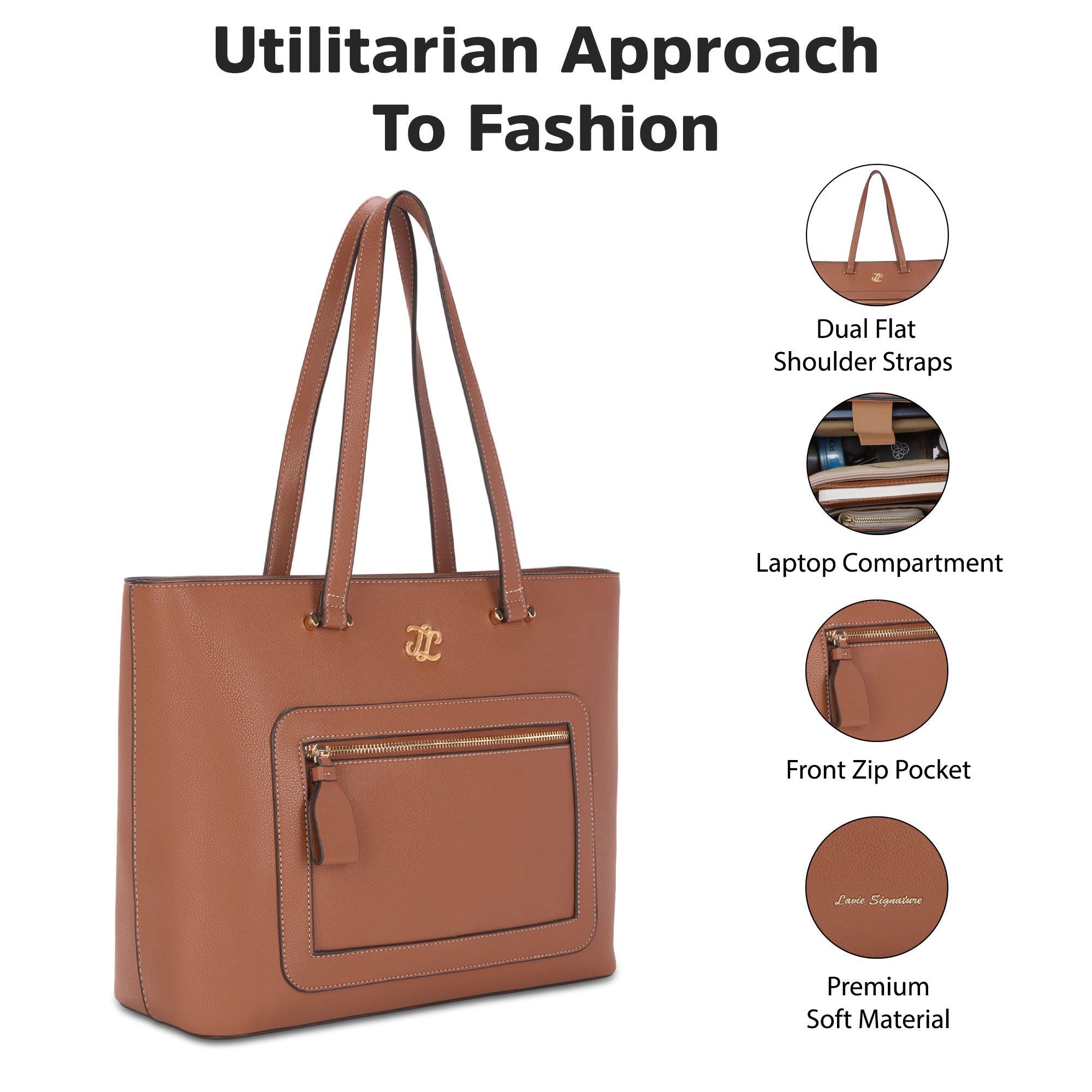 Tsina Large Tote Bag Tan