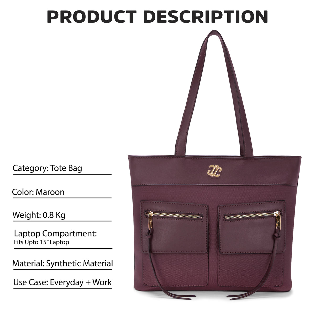 Foresta Large Tote Bag Maroon