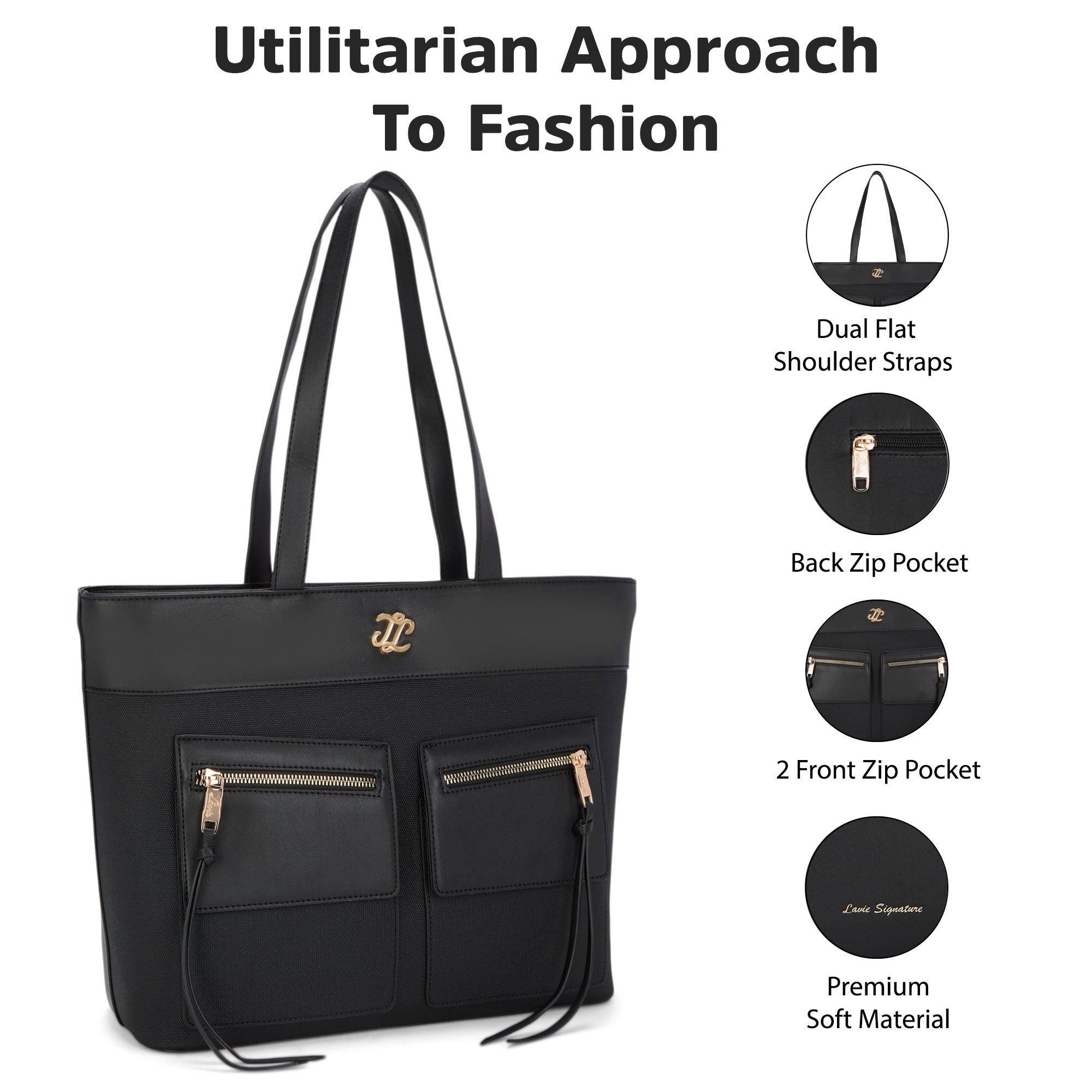 Foresta Large Tote Bag Black