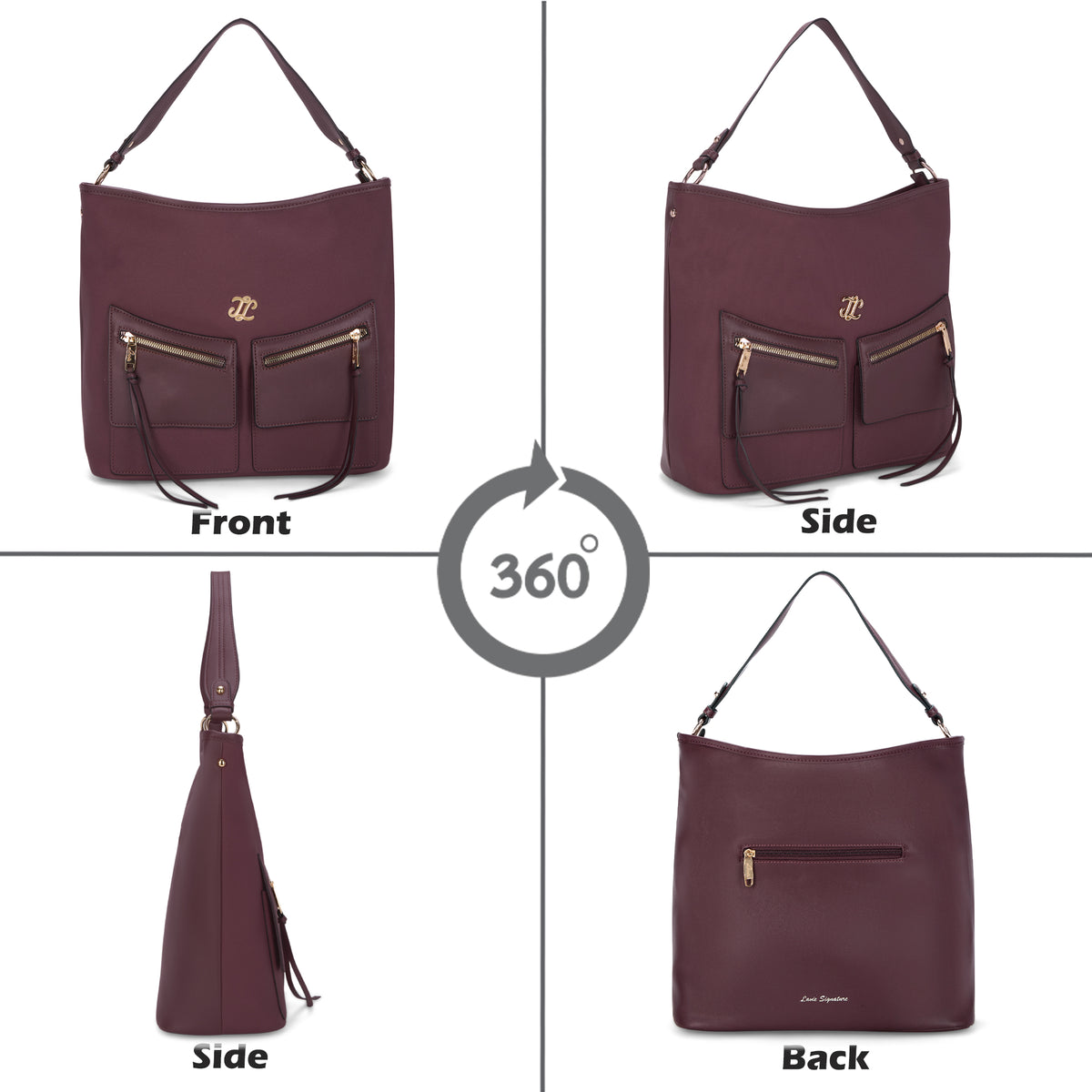 Thielsen Large Hobo Maroon