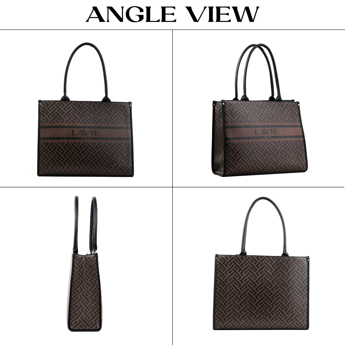 Mono Ll Hugon Xl Box Large Cocoa Laptop Handbag