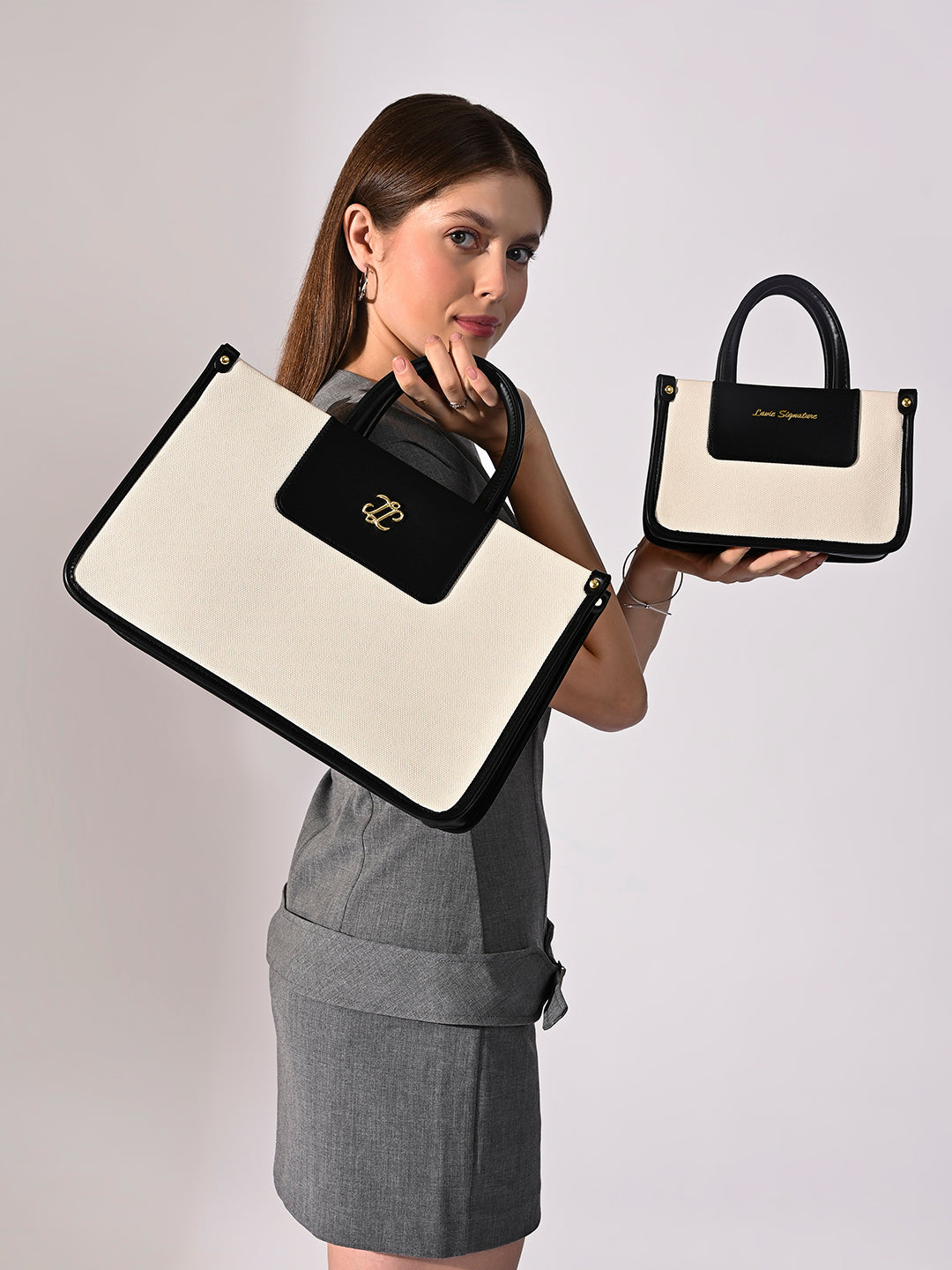 Canva Combo Set Large Off White Tote Bag