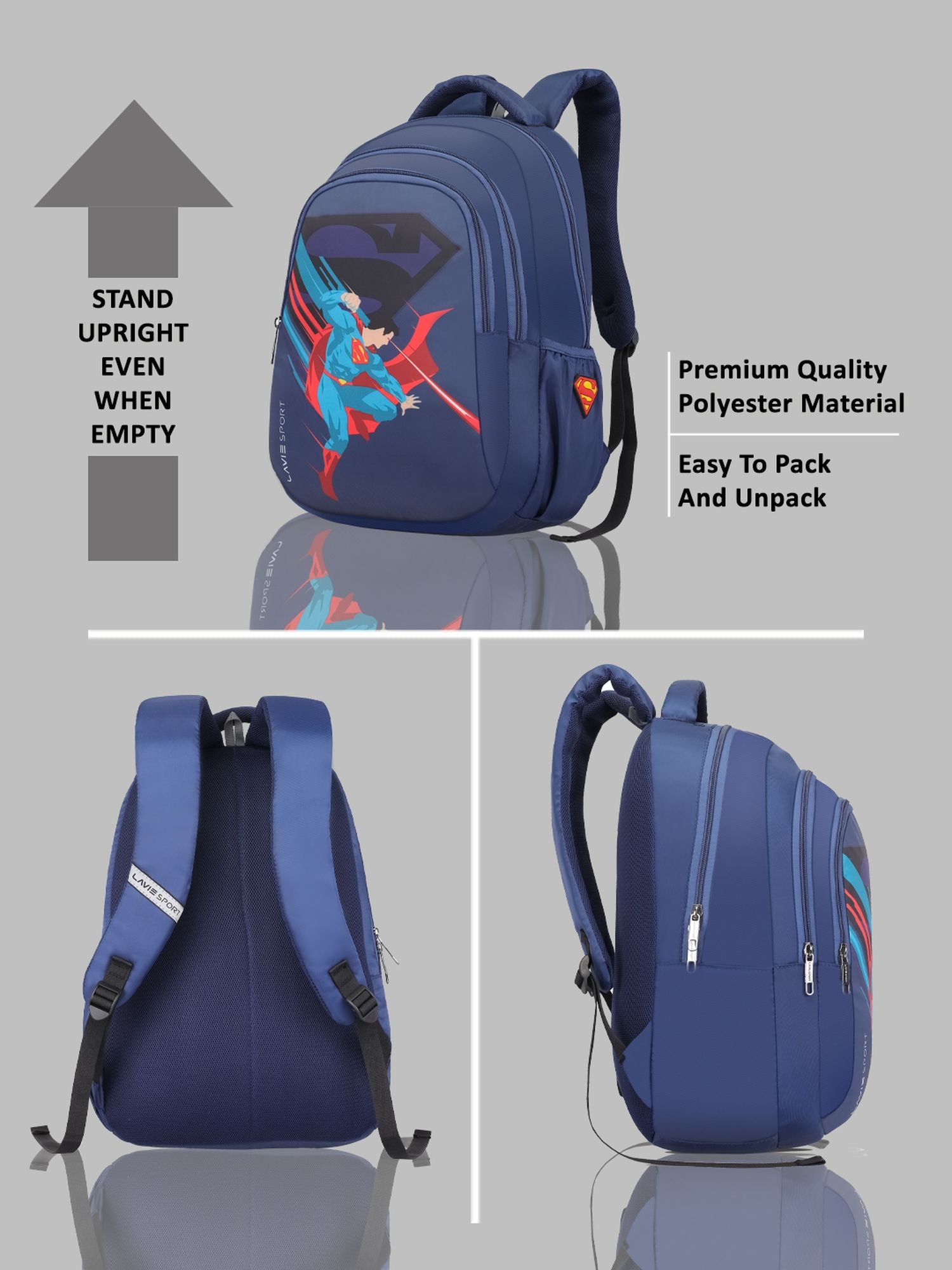 Lavie Sport 22L Ledge Casual Backpack for Girls and Boys|Men & Women Red