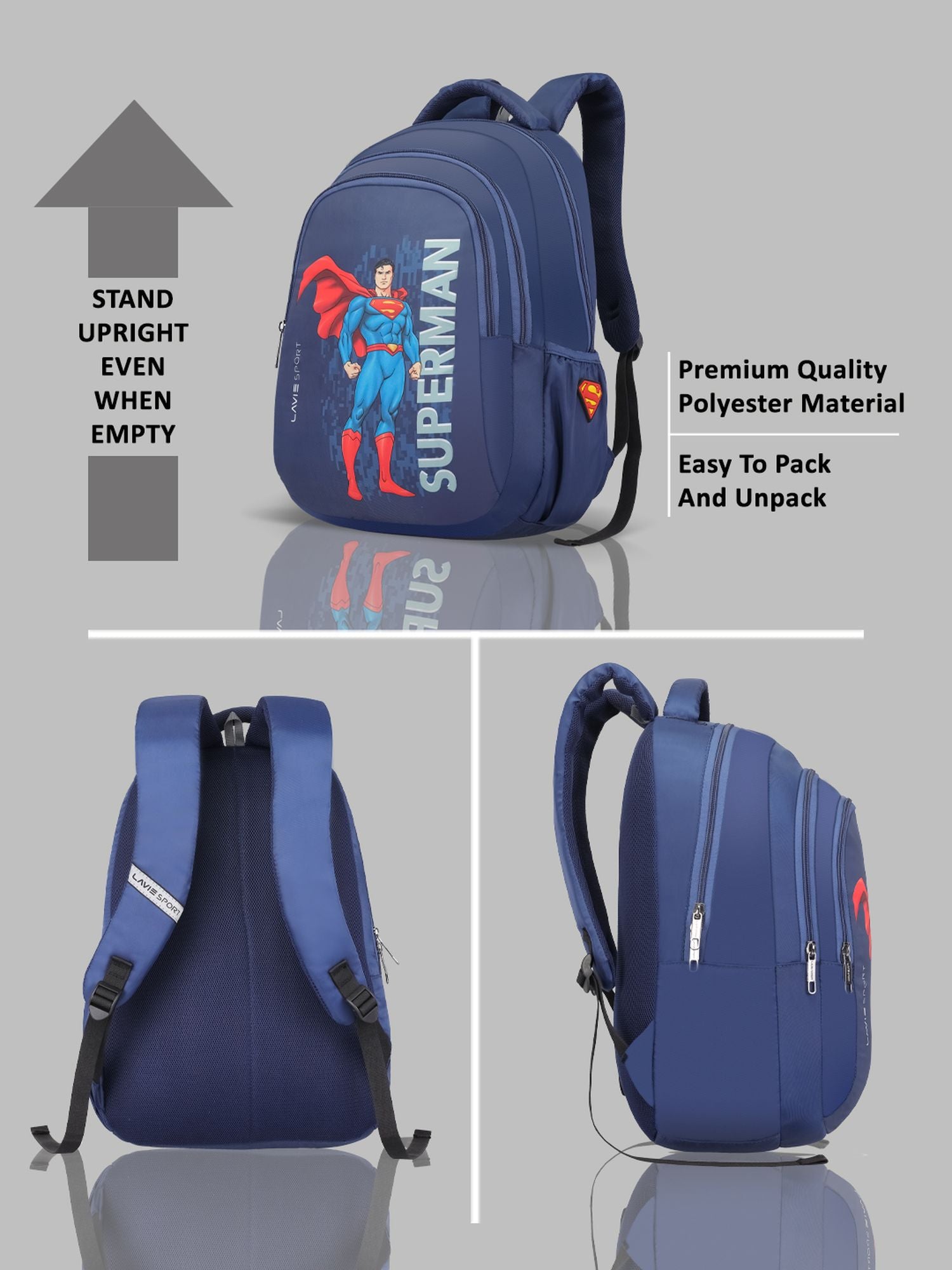 Lavie Sport 22L Ledge Casual Backpack for Girls and Boys|Men & Women Red