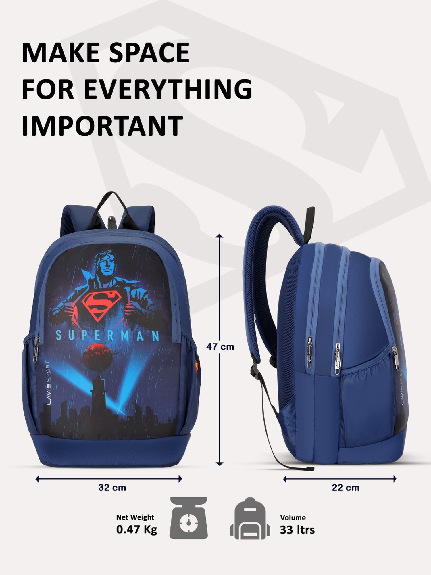 Lavie Sport 22L Ledge Casual Backpack for Girls and Boys|Men & Women Red