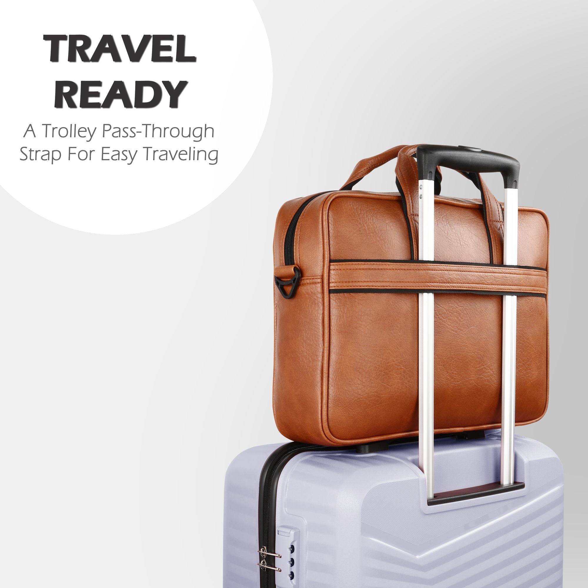 Lavie Sport 1 Compartment Director Unisex Laptop briefcase Bag Tan - Lavie World