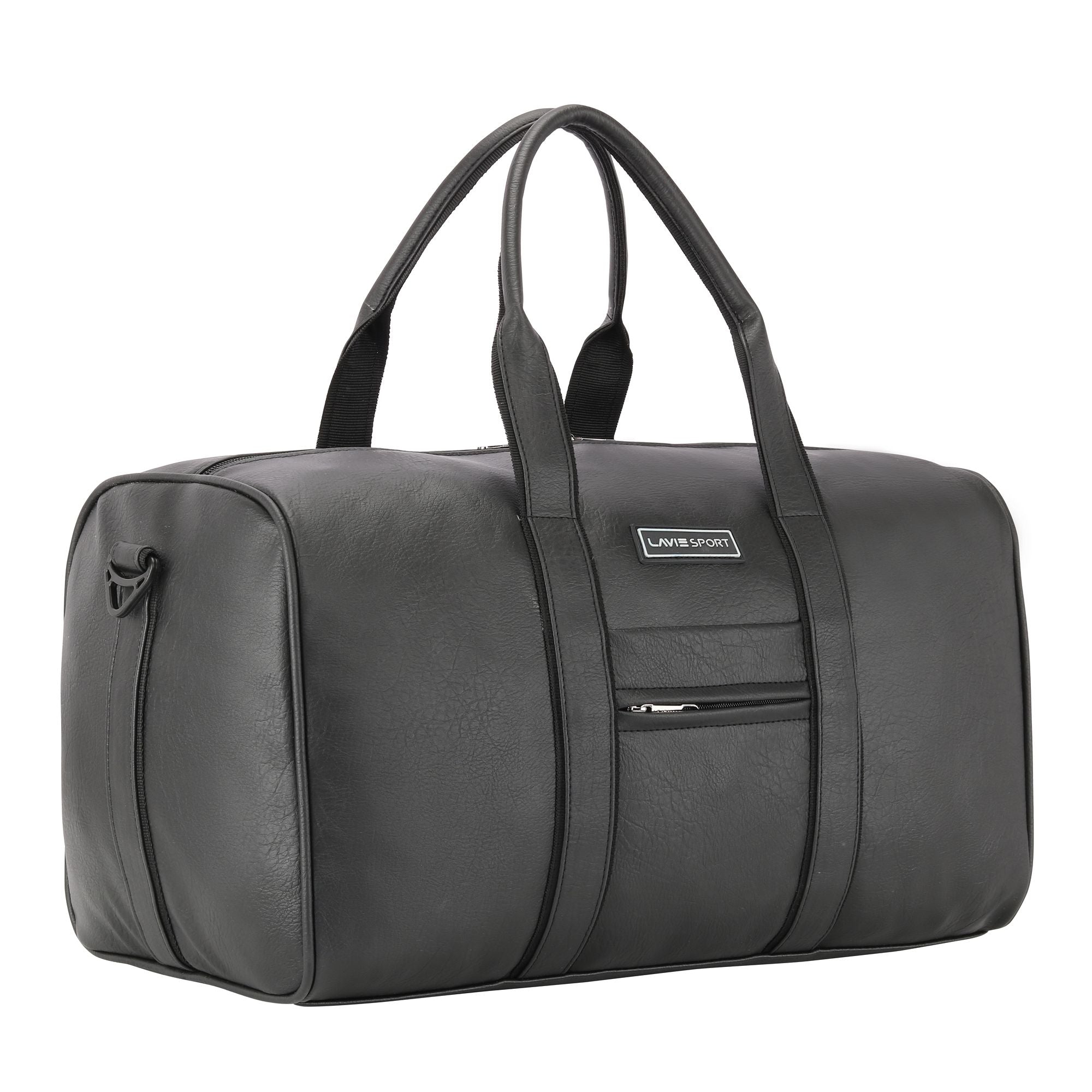 Pilot Synthetic Leather Duffle Bag Black