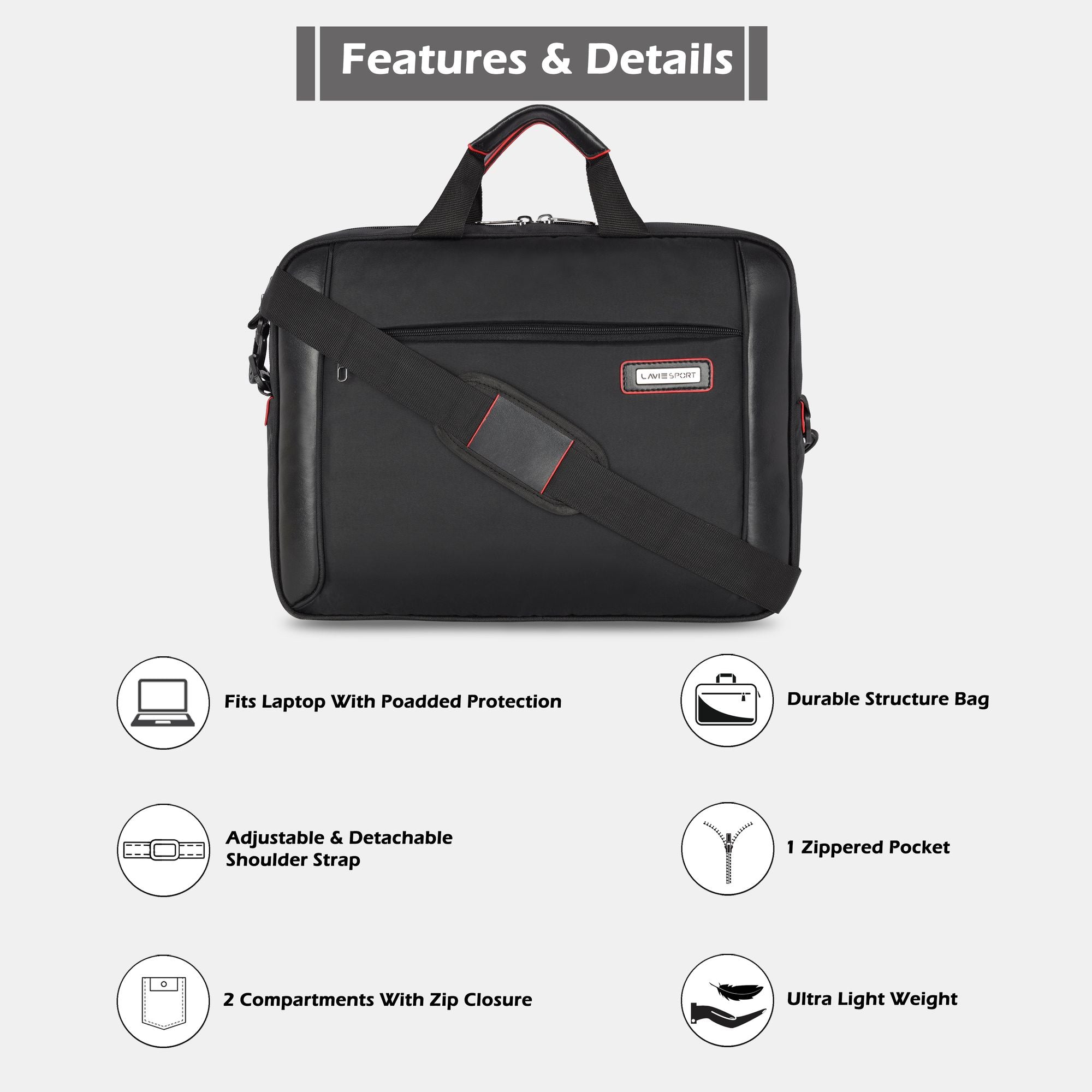 Lavie_Sport_1.5_Compartment_Business_Pro_Unisex_Laptop_Briefcase_Bag_Black