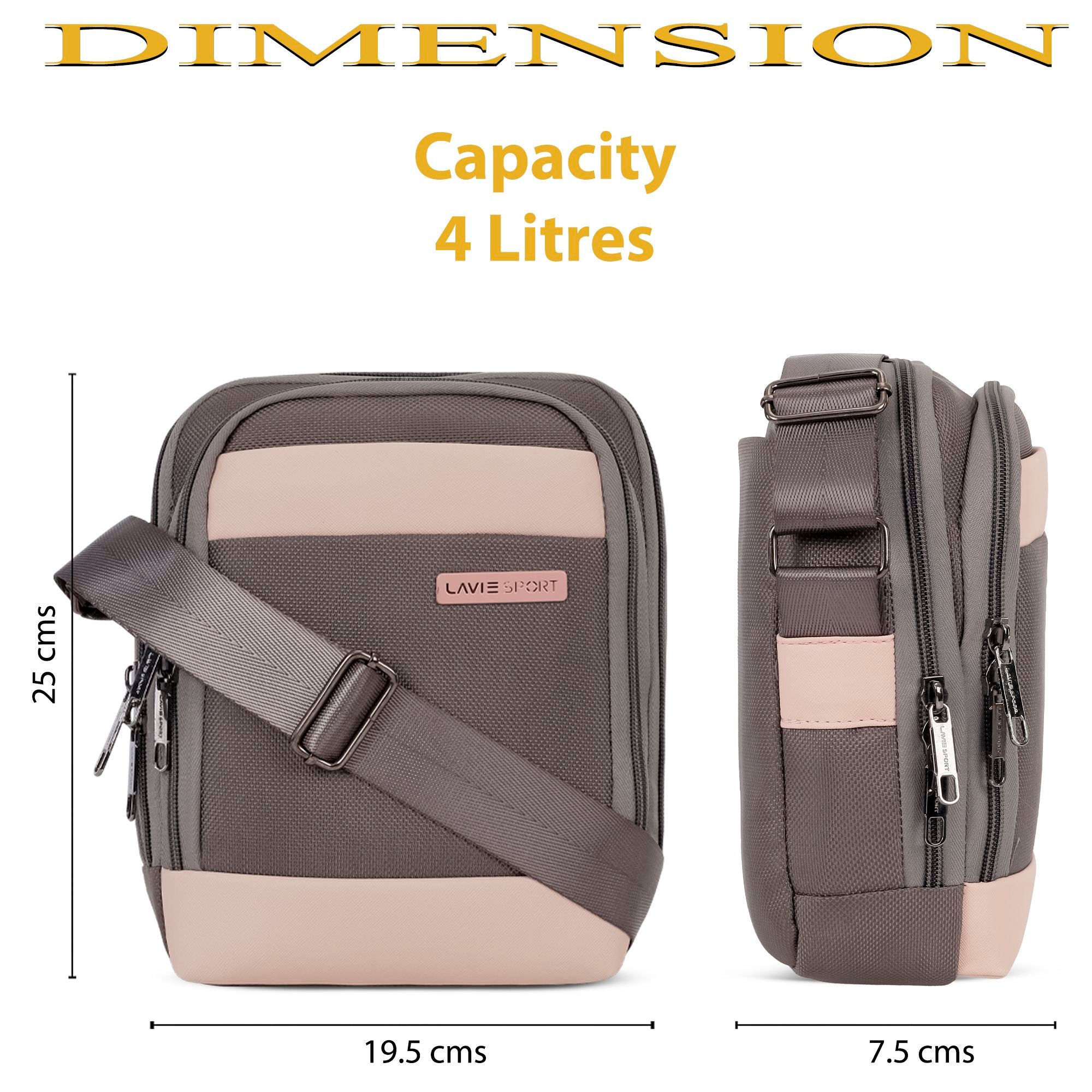 Athos Sling Bag Crossbody Grey/Pink