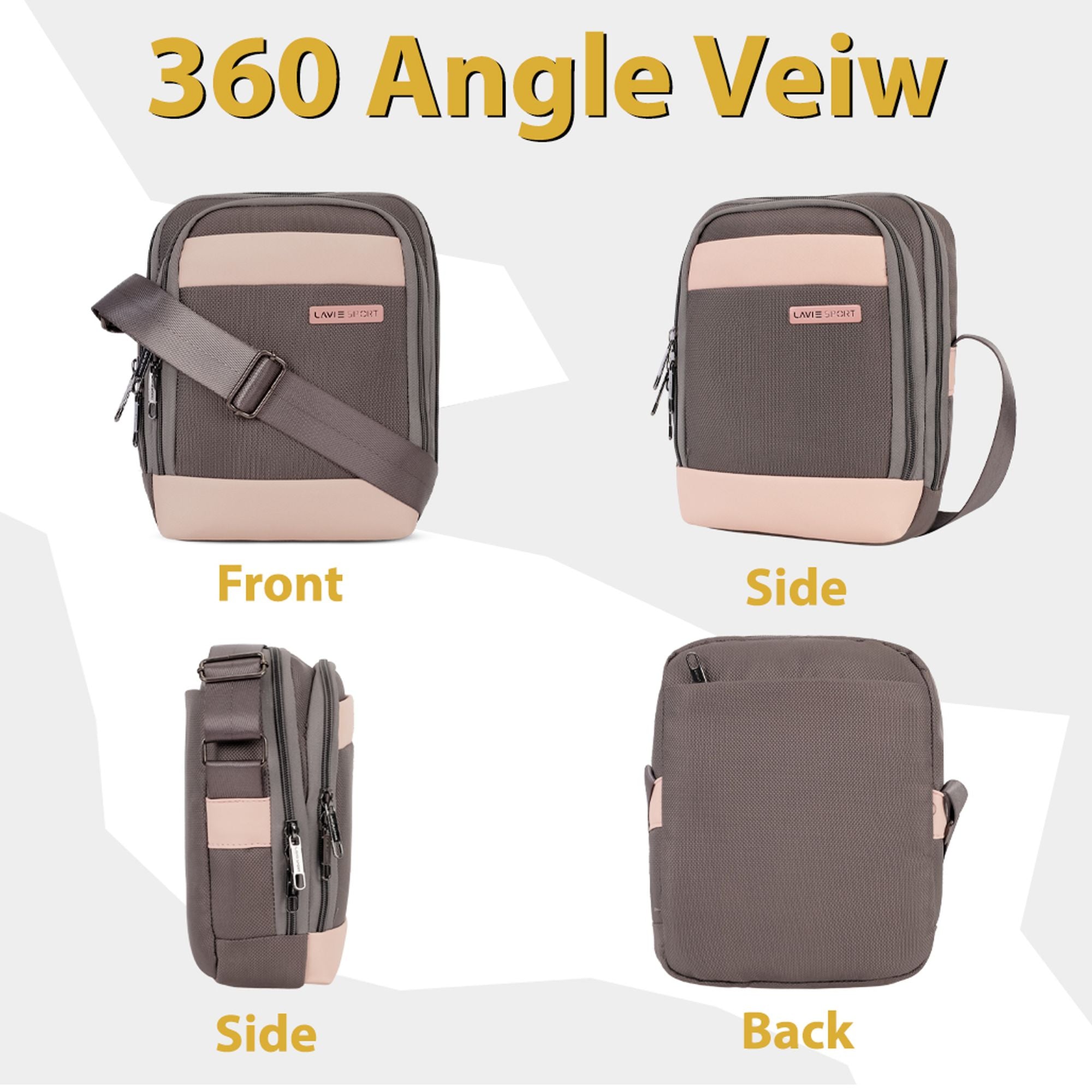 Athos Sling Bag Crossbody Grey/Pink