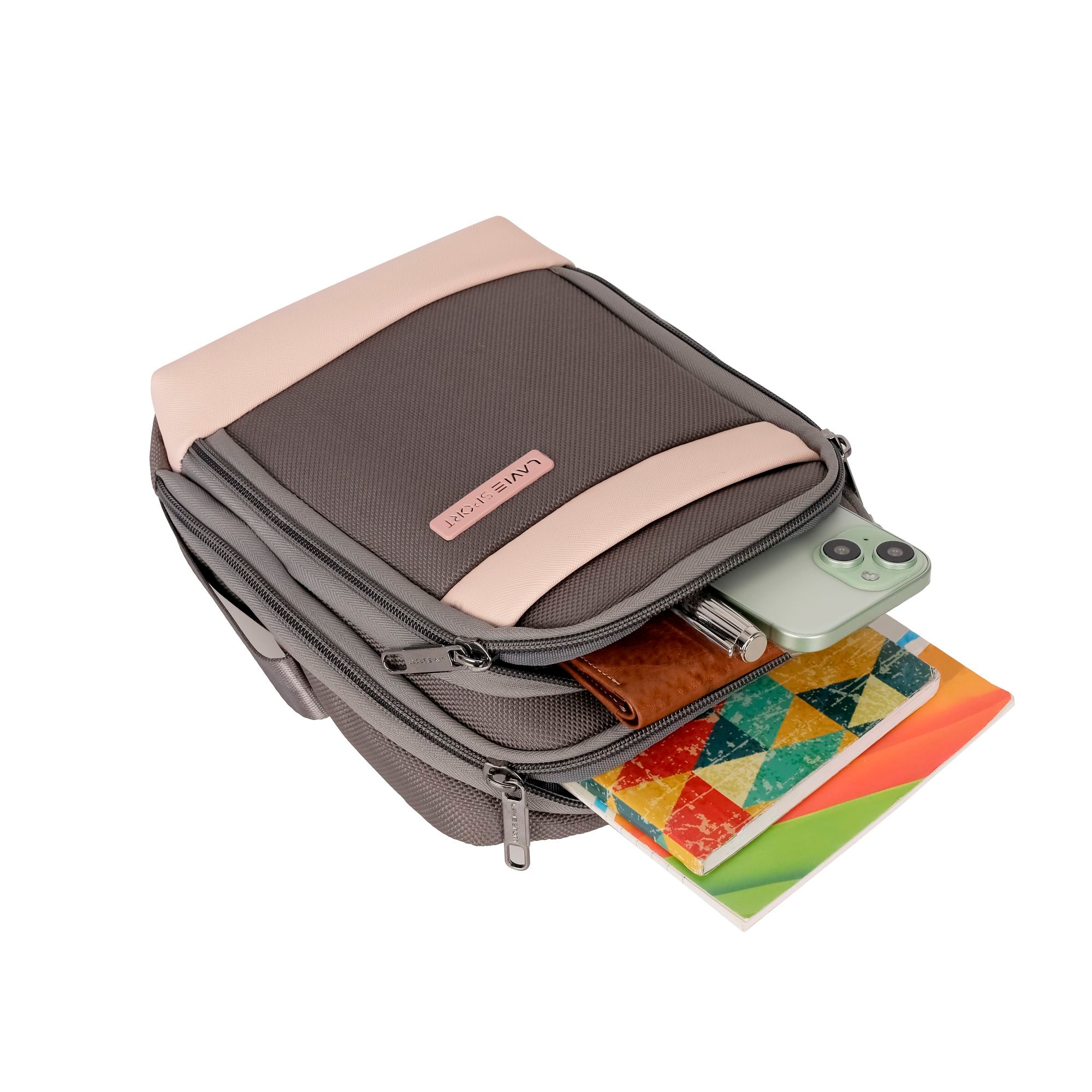 Athos Sling Bag Crossbody Grey/Pink