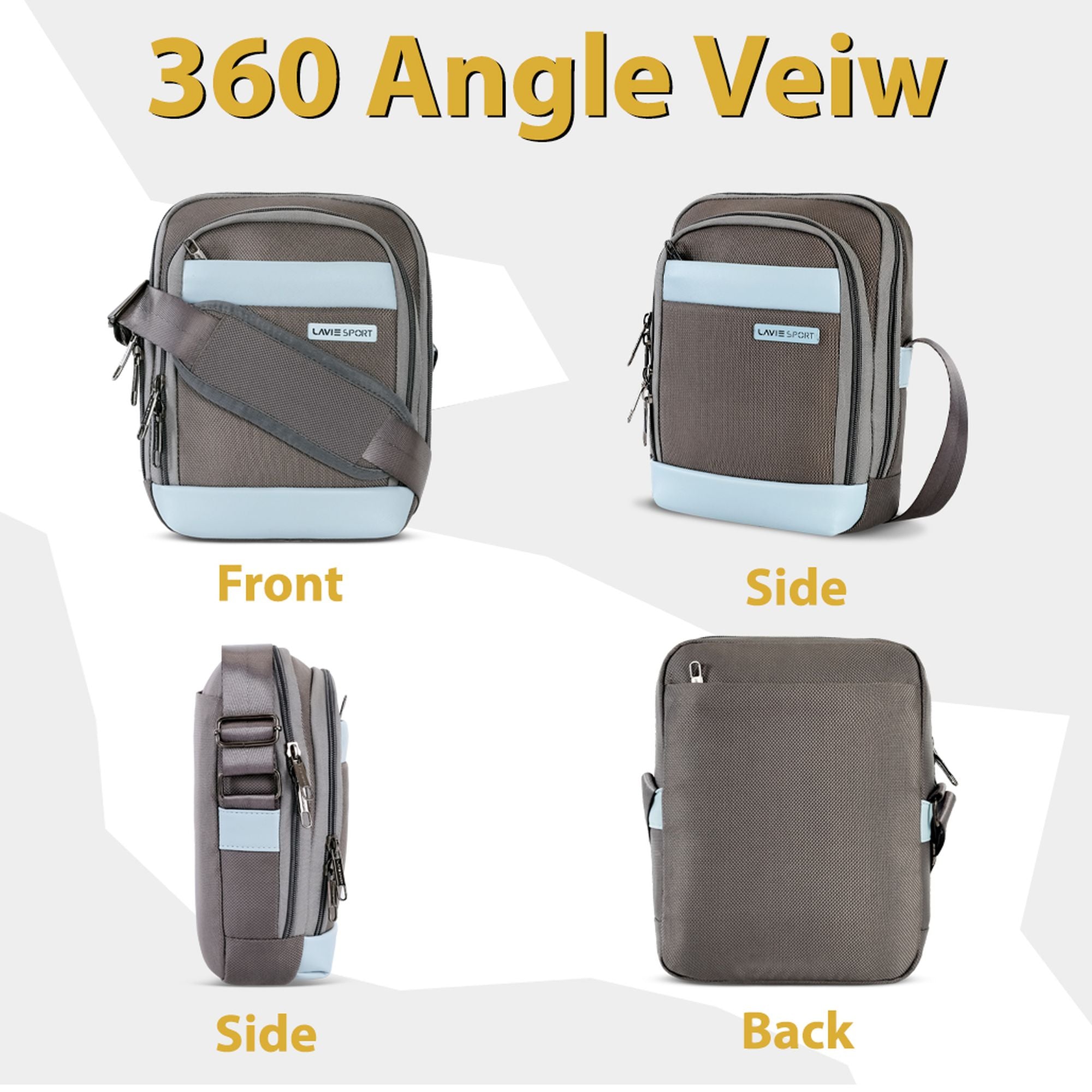 Athos Sling Bag Crossbody Grey/Pblue