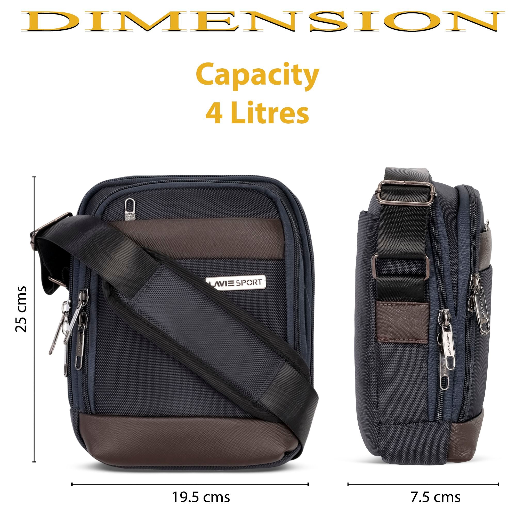 Athos Sling Bag Crossbody Charcoal Blue