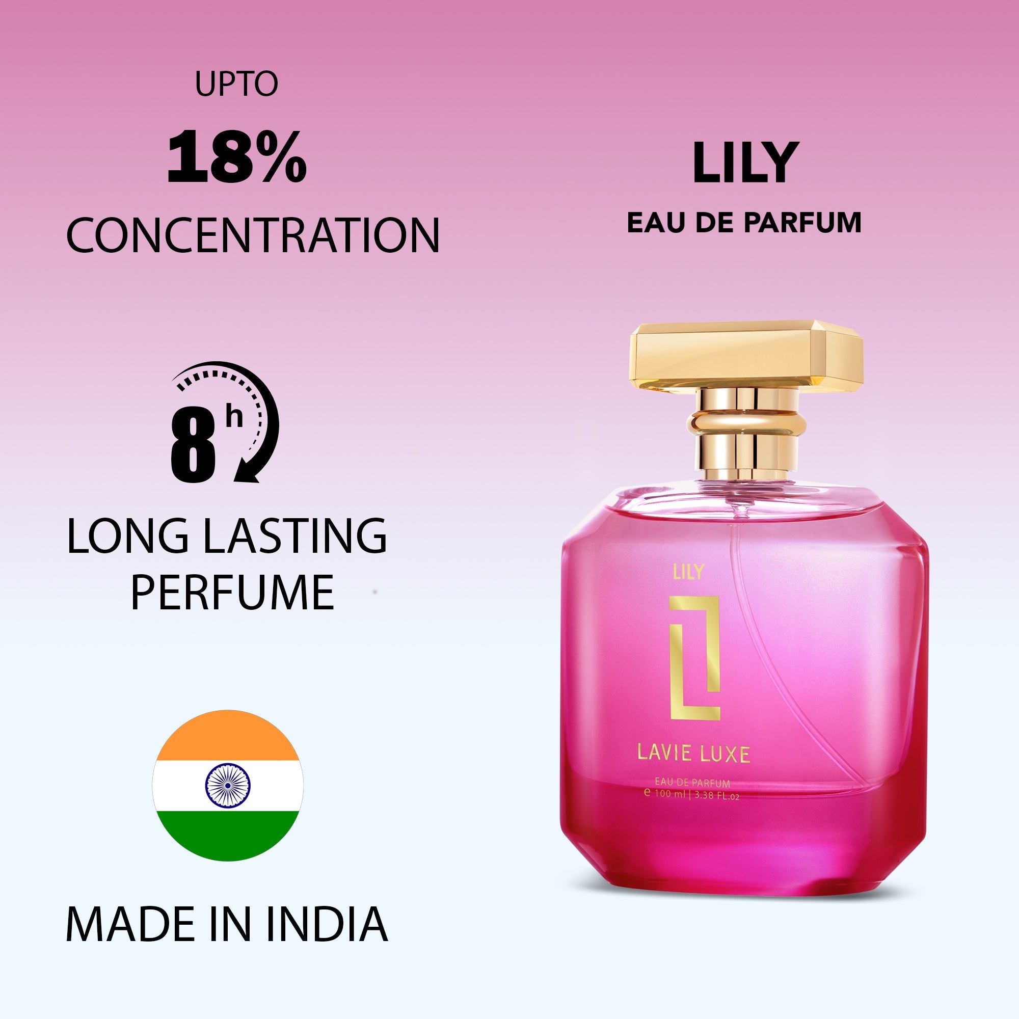 Lily Luxury Woman Eau De Parfum 100 ml ǀ Perfume with scents Lily, Rose & Spicy -