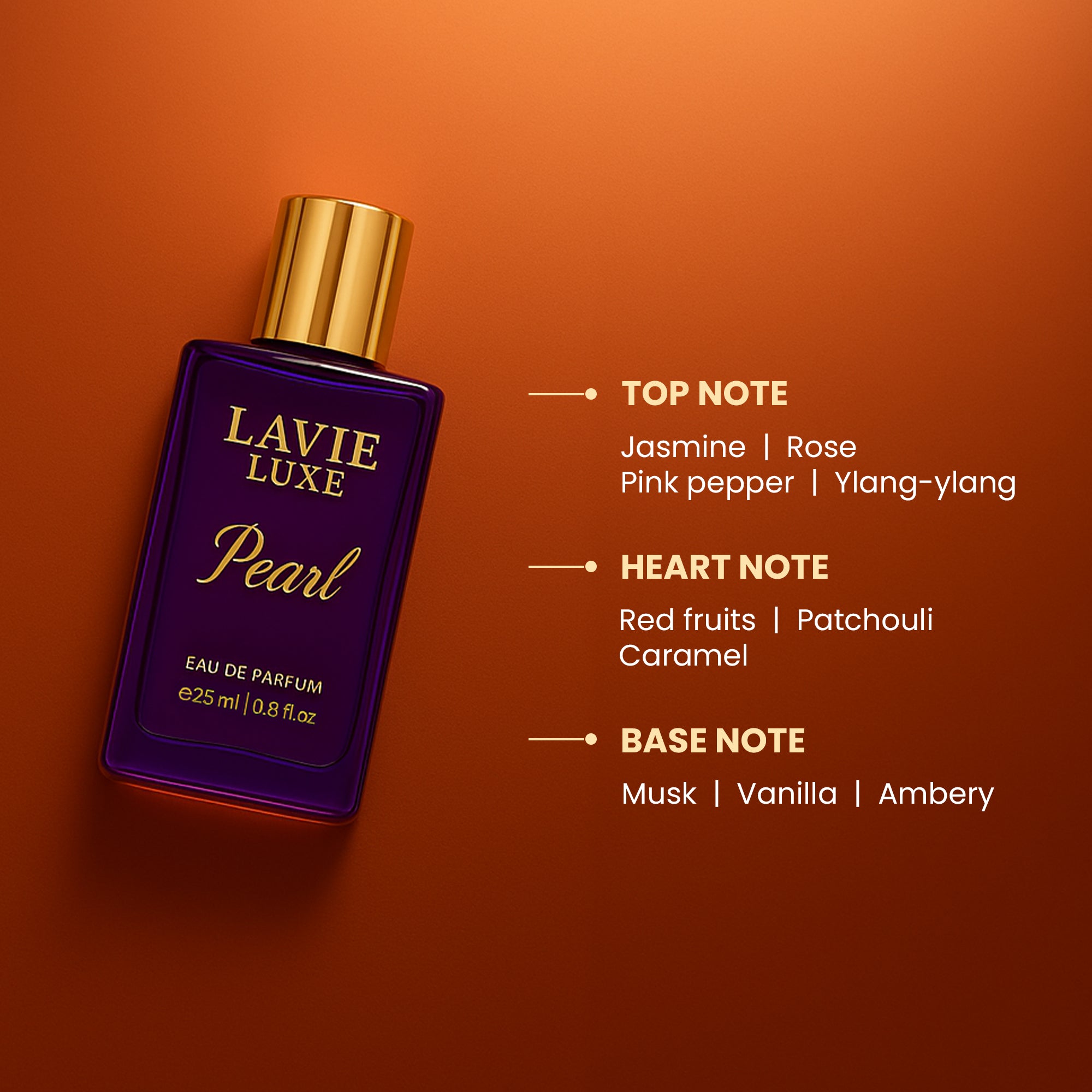 Lavie Luxe Pearl Women Eau De Parfum|Luxury Collection 25ml Perfume