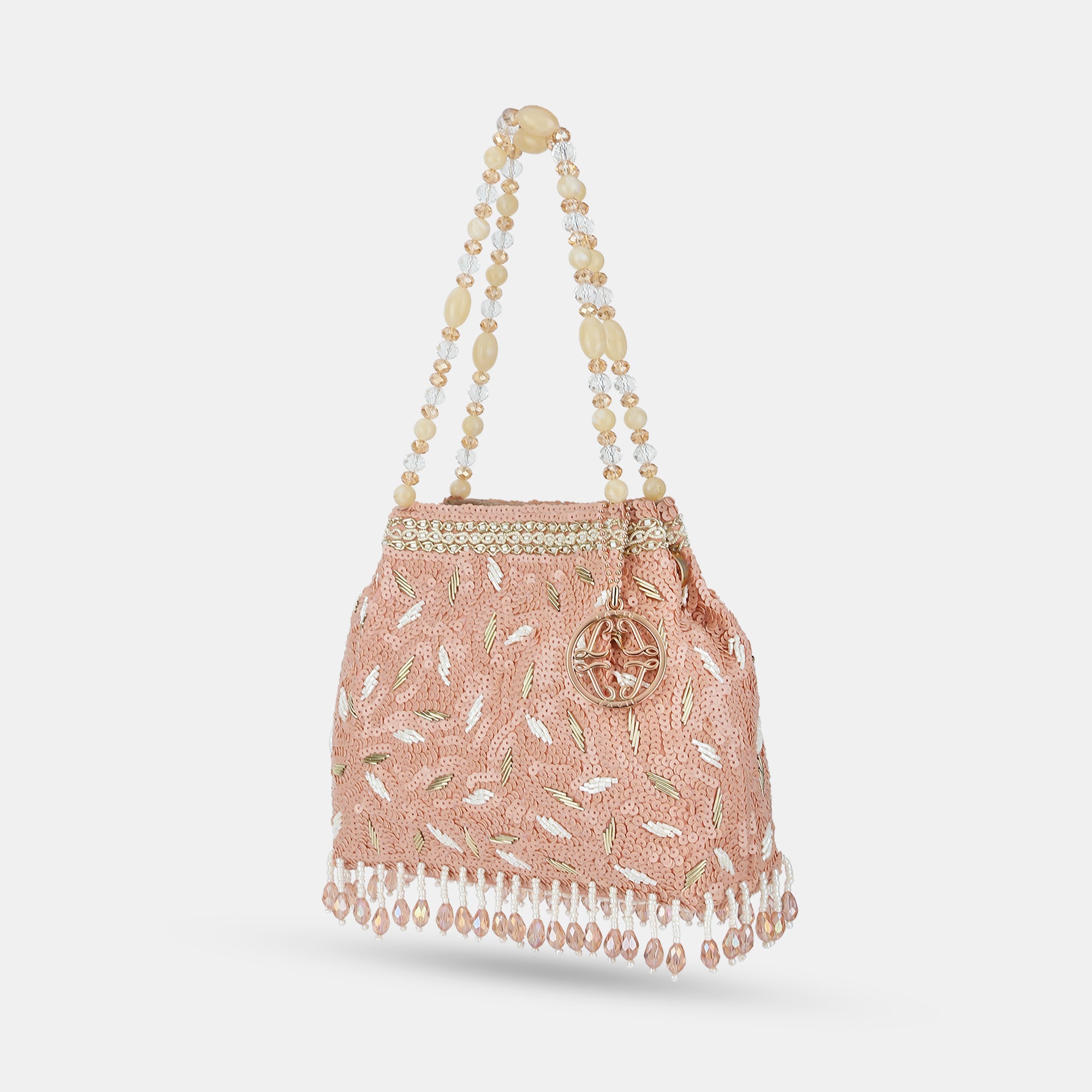 Lavie Luxe Crown Rose Gold Medium Women's Potli