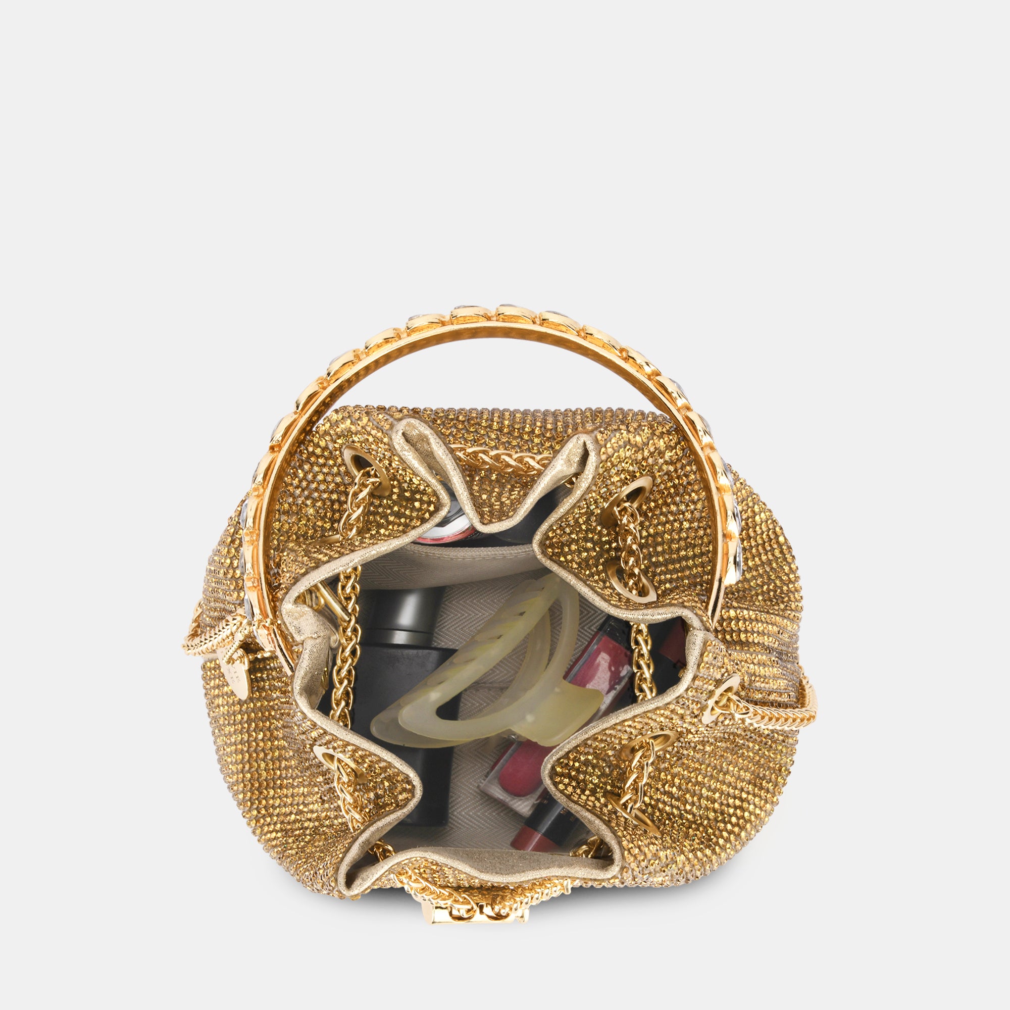 Shimmery Gold Medium Round Potli