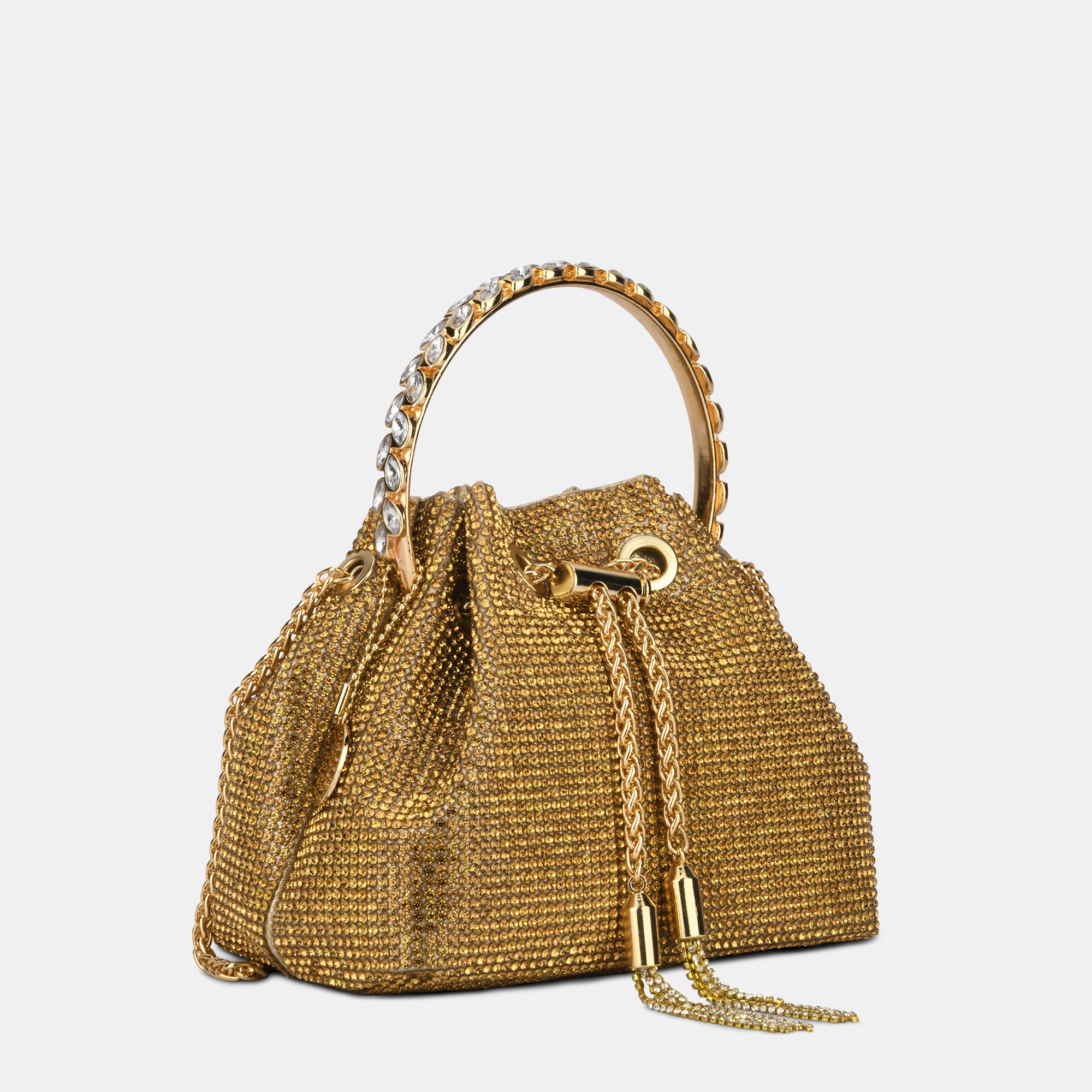 Shimmery Gold Medium Round Potli