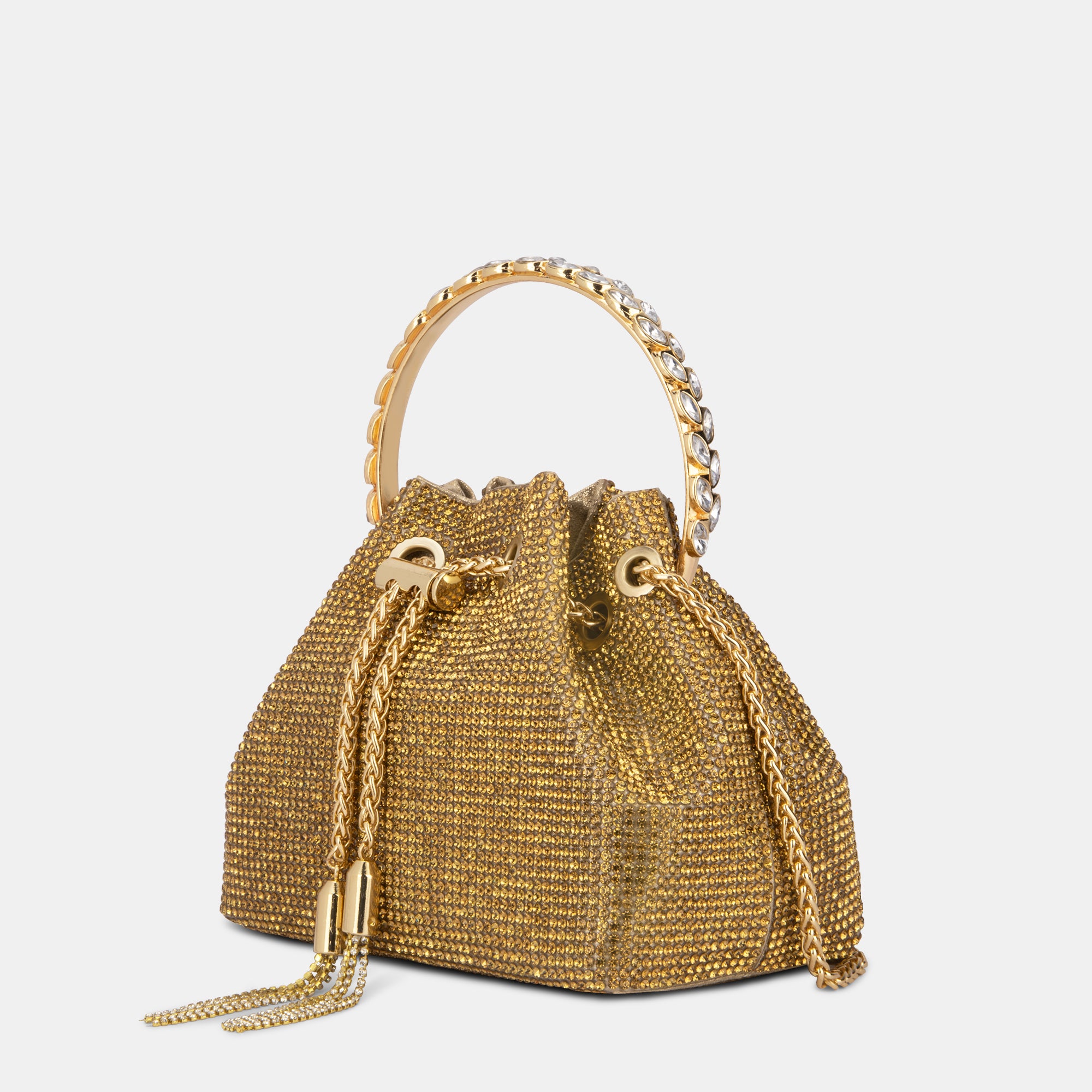 Shimmery Gold Medium Round Potli