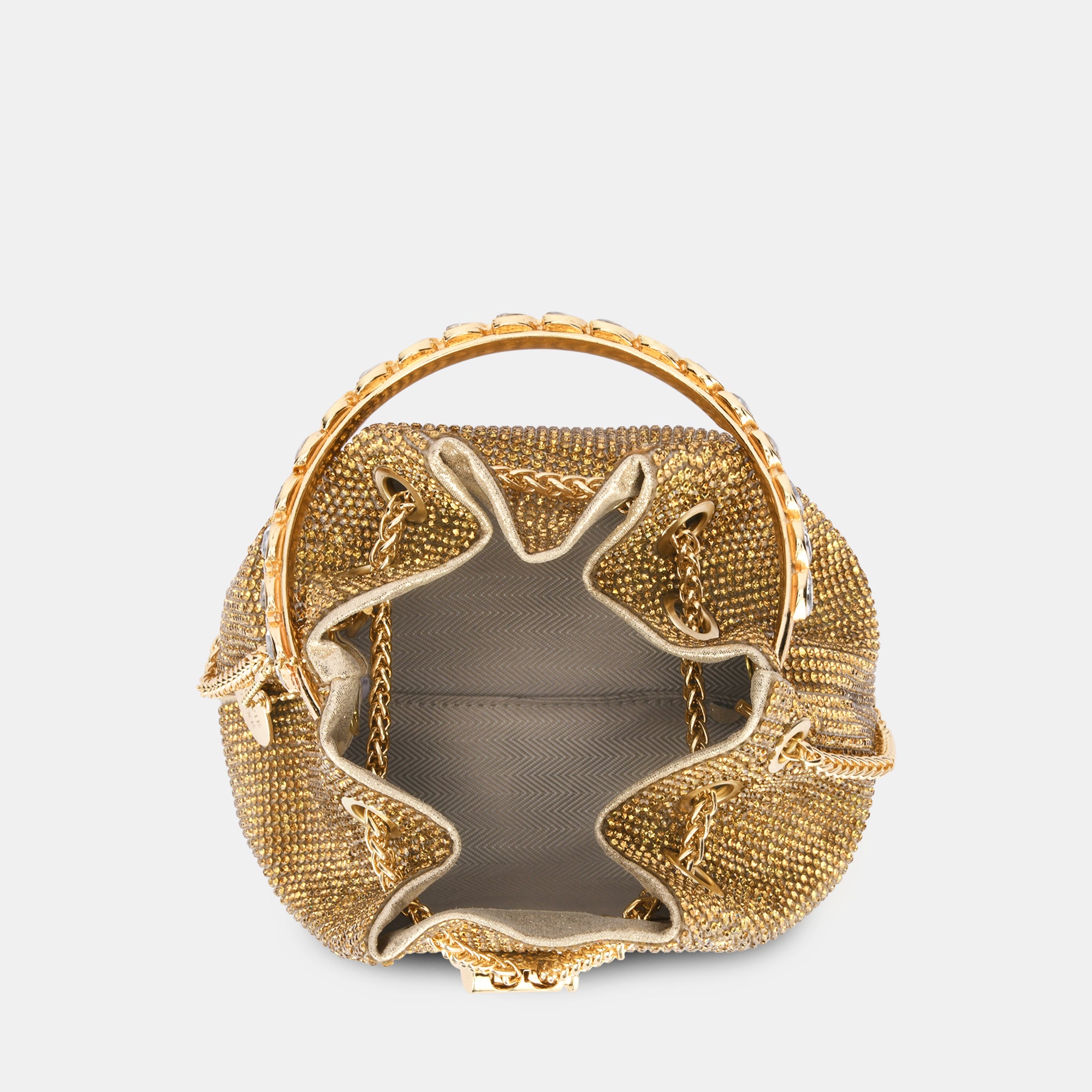 Shimmery Gold Medium Round Potli