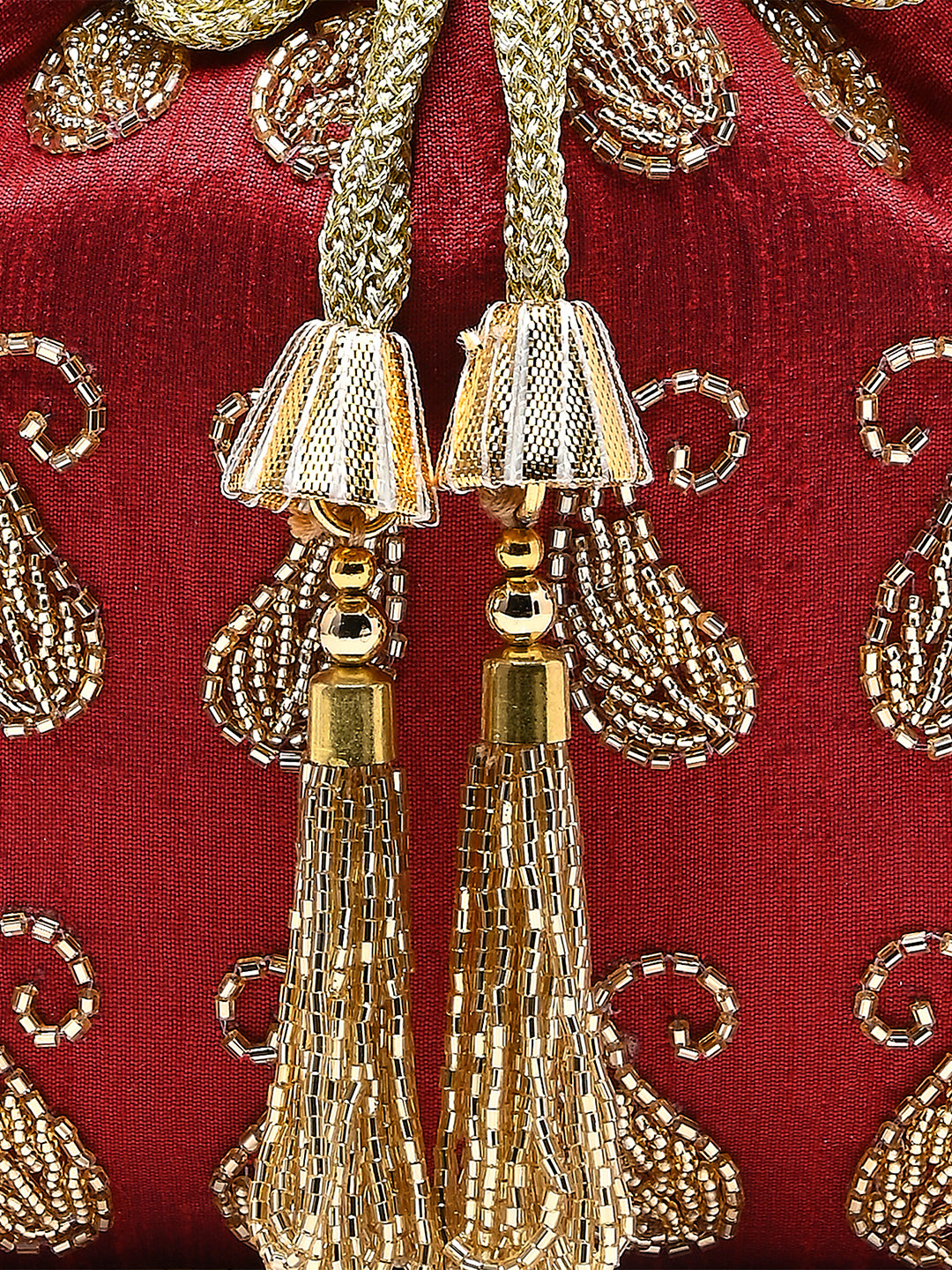 Ely Paisley Embellished Medium Potli