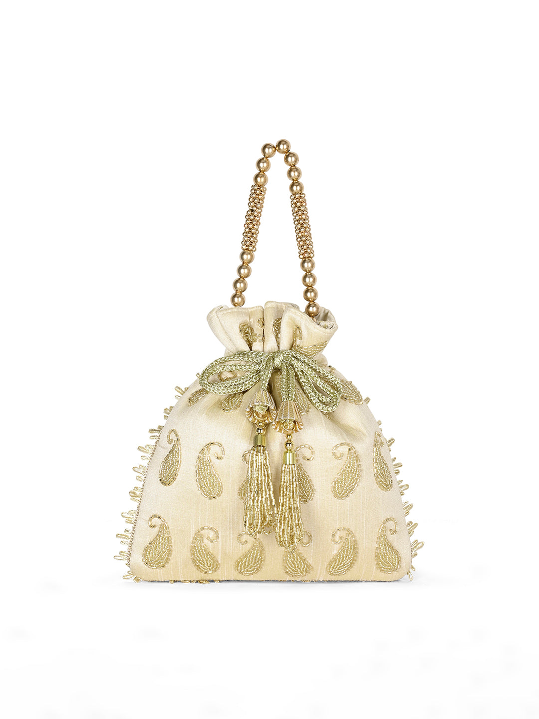 Ely Paisley Embellished Medium Potli