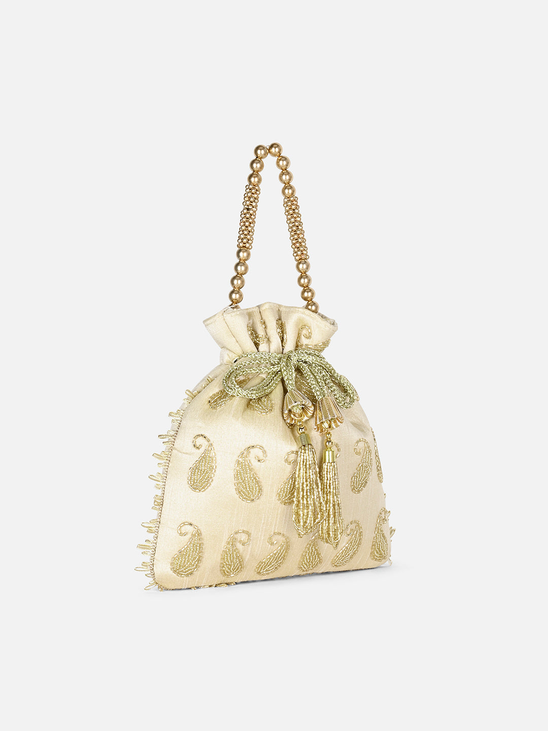 Ely Paisley Embellished Medium Potli
