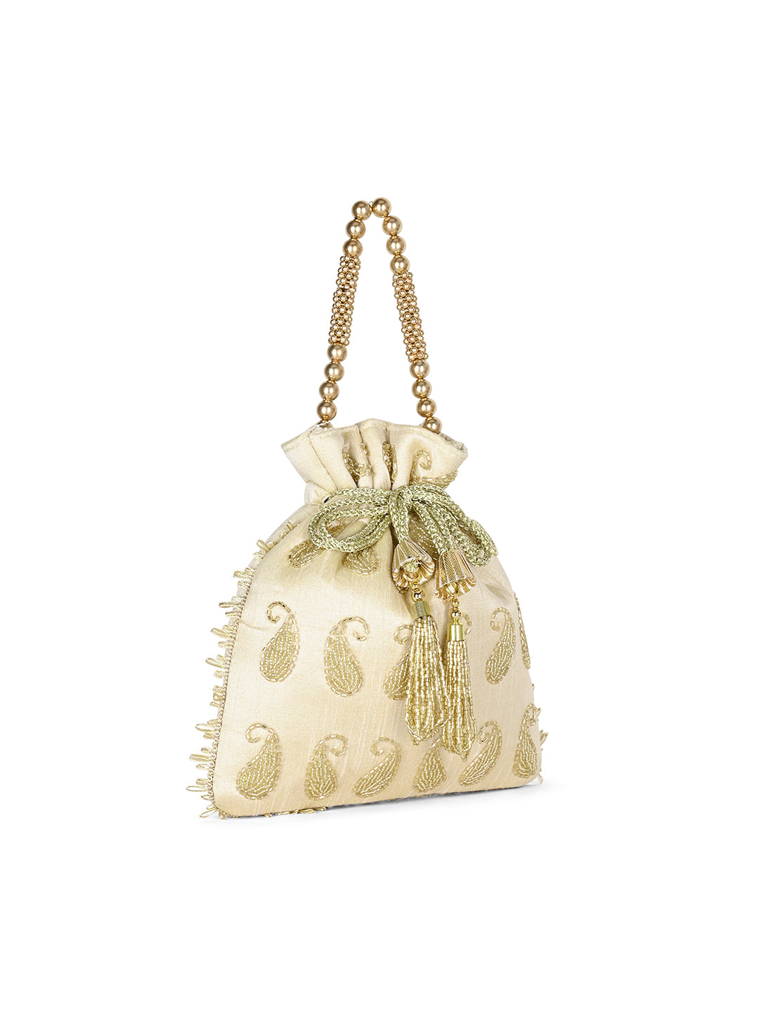 Ely Paisley Embellished Medium Potli