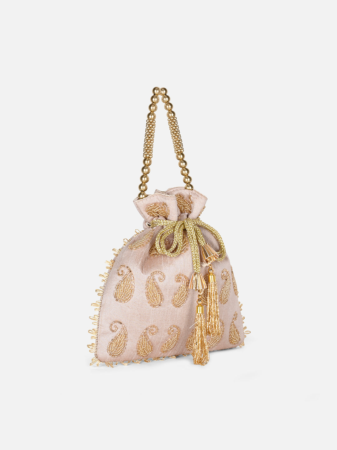 Ely Paisley Embellished Medium Potli