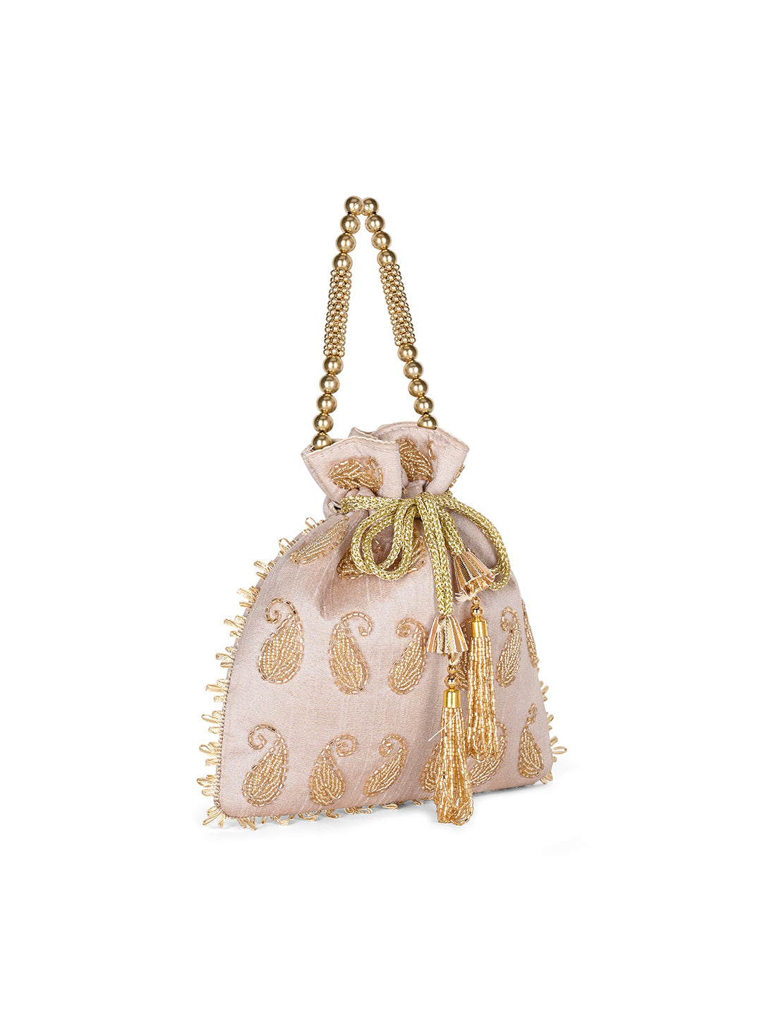 Ely Paisley Embellished Medium Potli