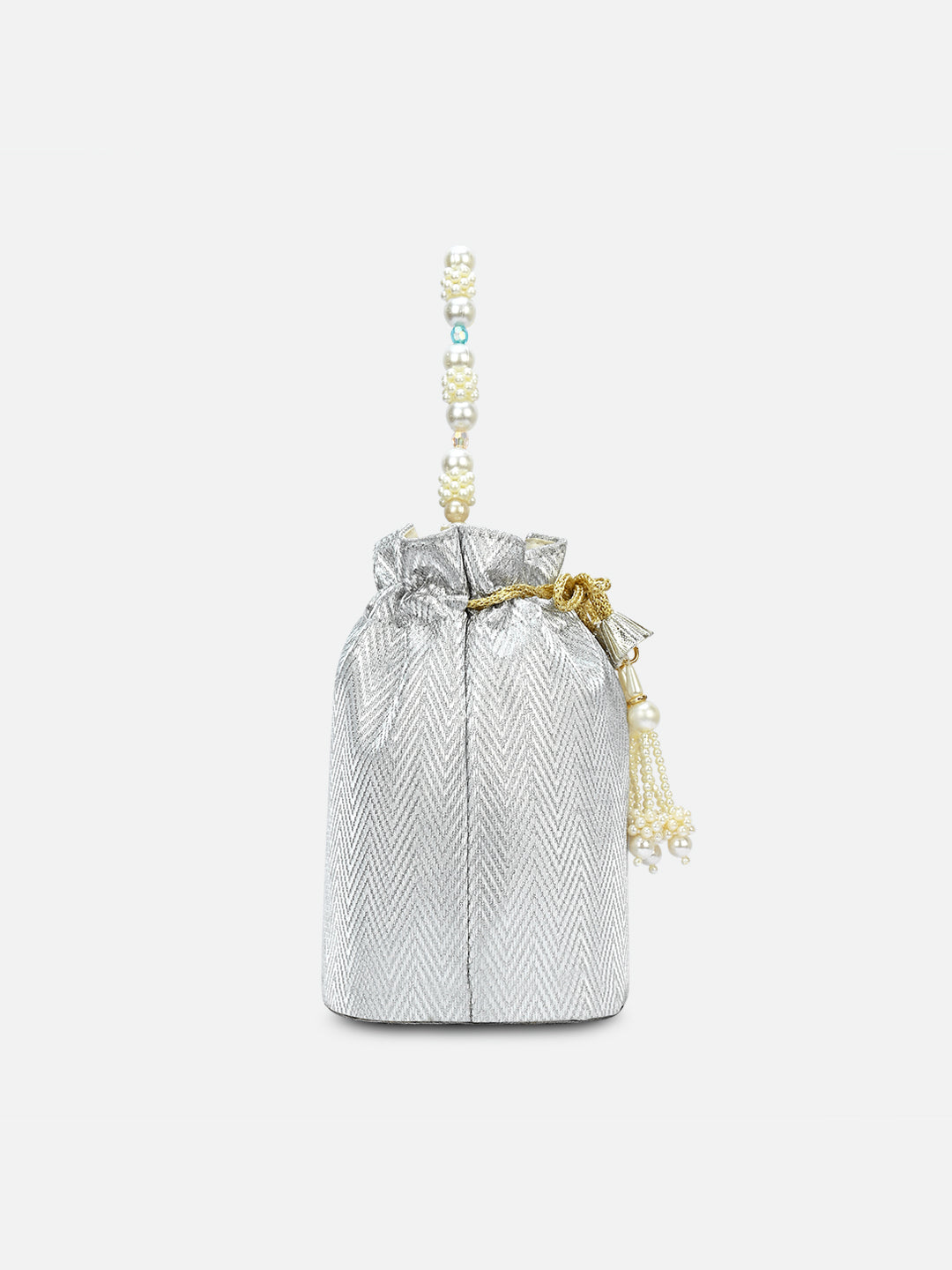 Bisbee Pearl Handle medium Potli Silver