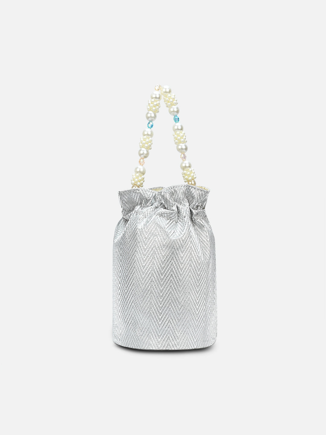 Bisbee Pearl Handle medium Potli Silver