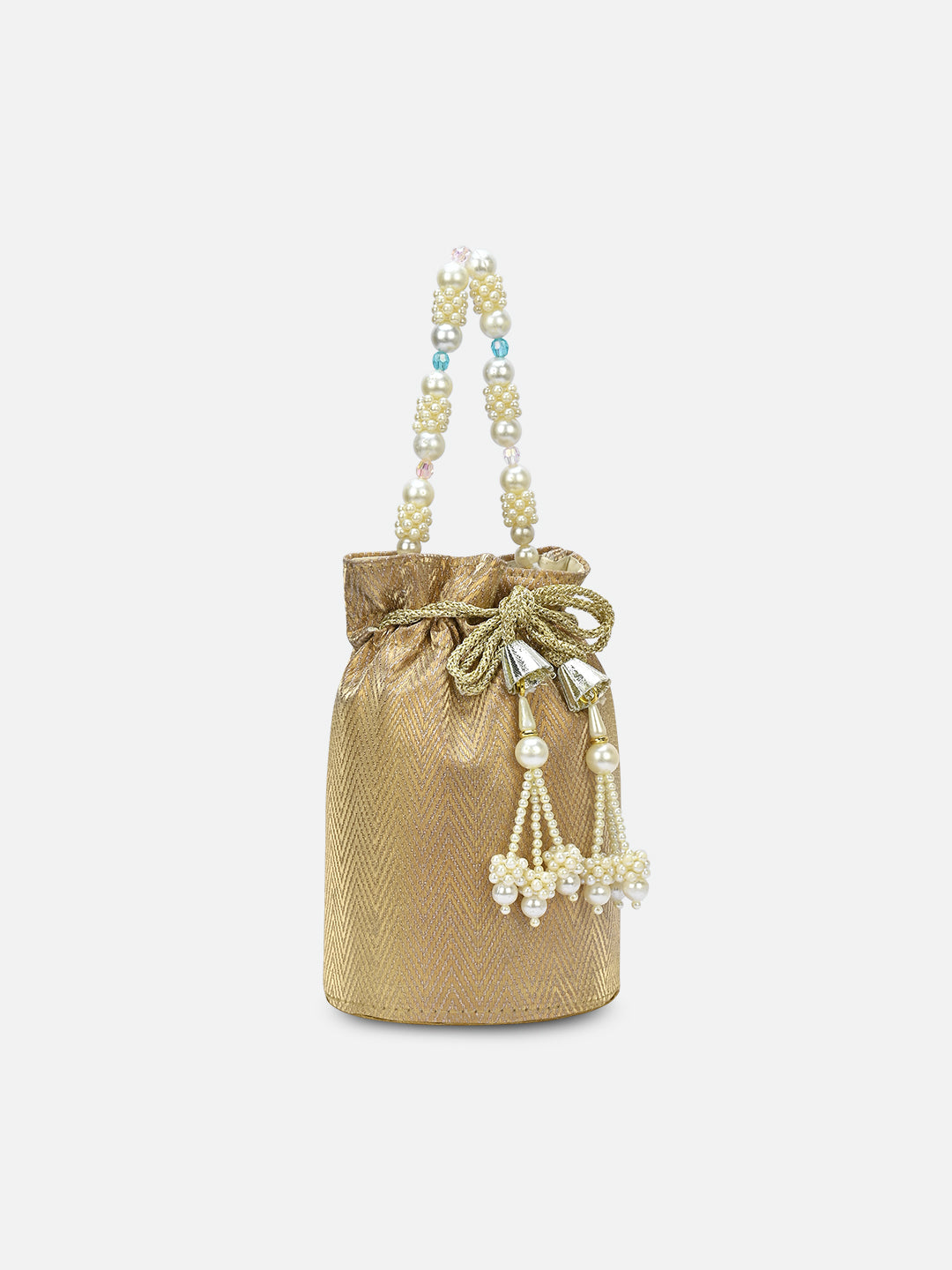 Bisbee Pearl Handle medium Potli Dk Gold