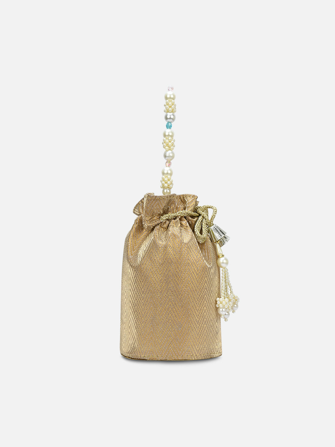 Bisbee Pearl Handle medium Potli Dk Gold