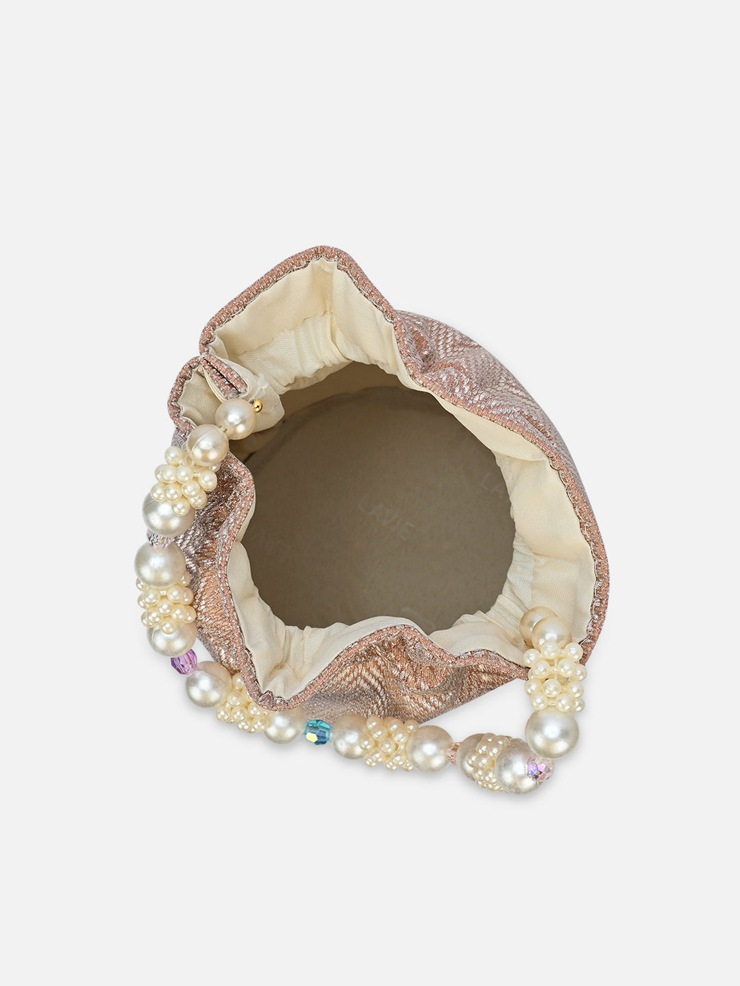 Bisbee Pearl Handle medium Potli Metallic Pink