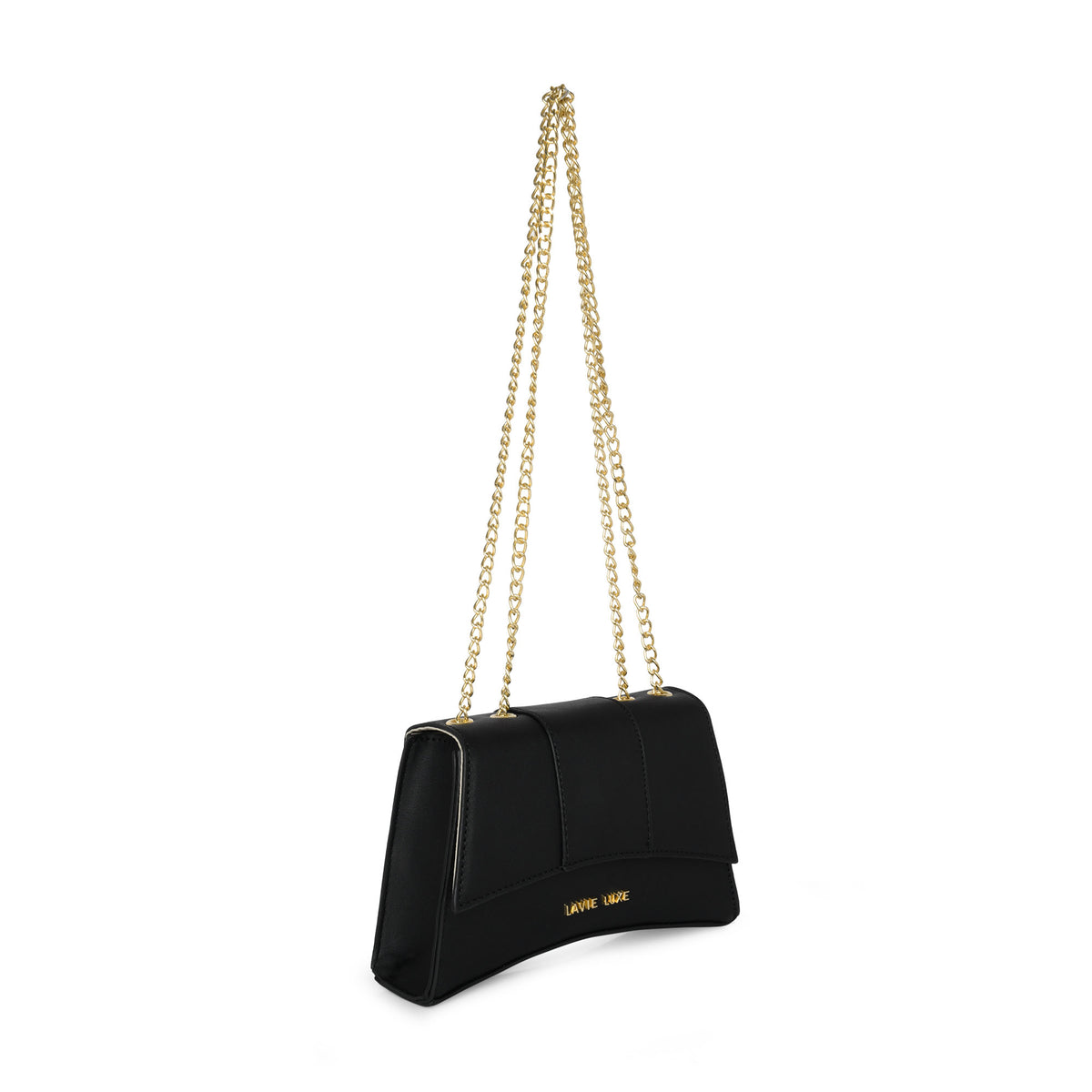 Lavie Luxe Black Small Women's Bub Girl's Flap Mini Sling Bag