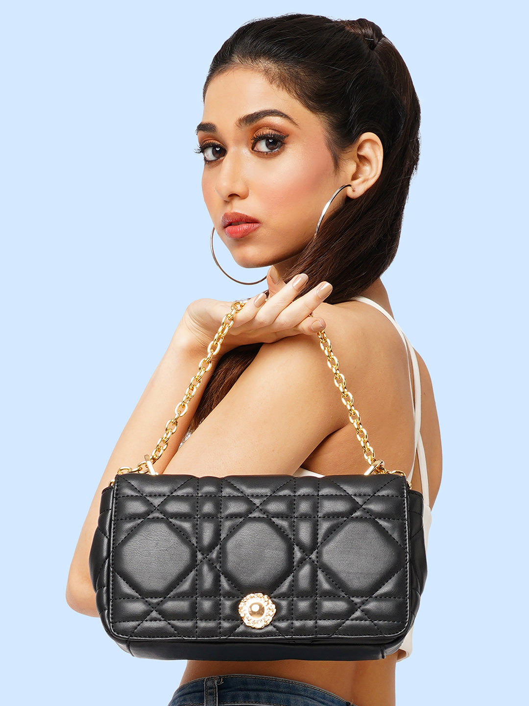 Lavie Luxe Black Medium Women's DioSling Bag Sling Bag