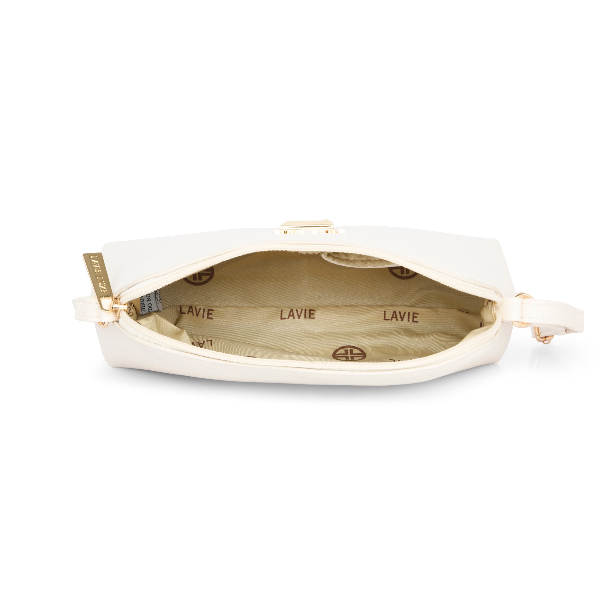 Lavie Luxe Off White Small Women's Hemi Sling Bag