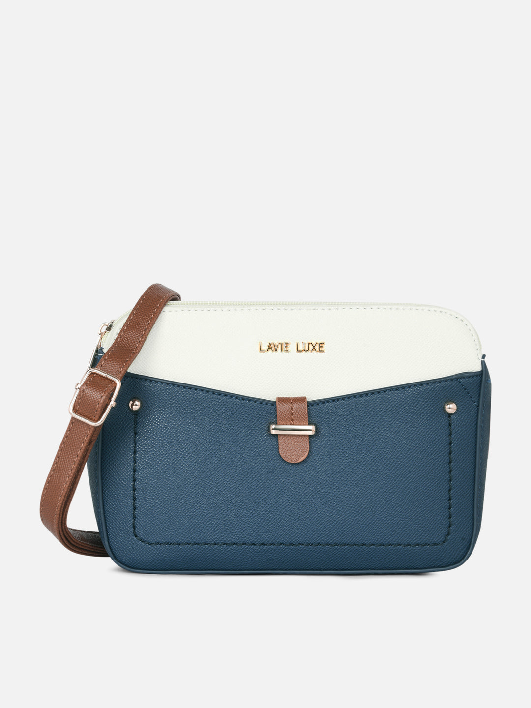 Rise 4 Compartment Box Medium Navy Sling Bag