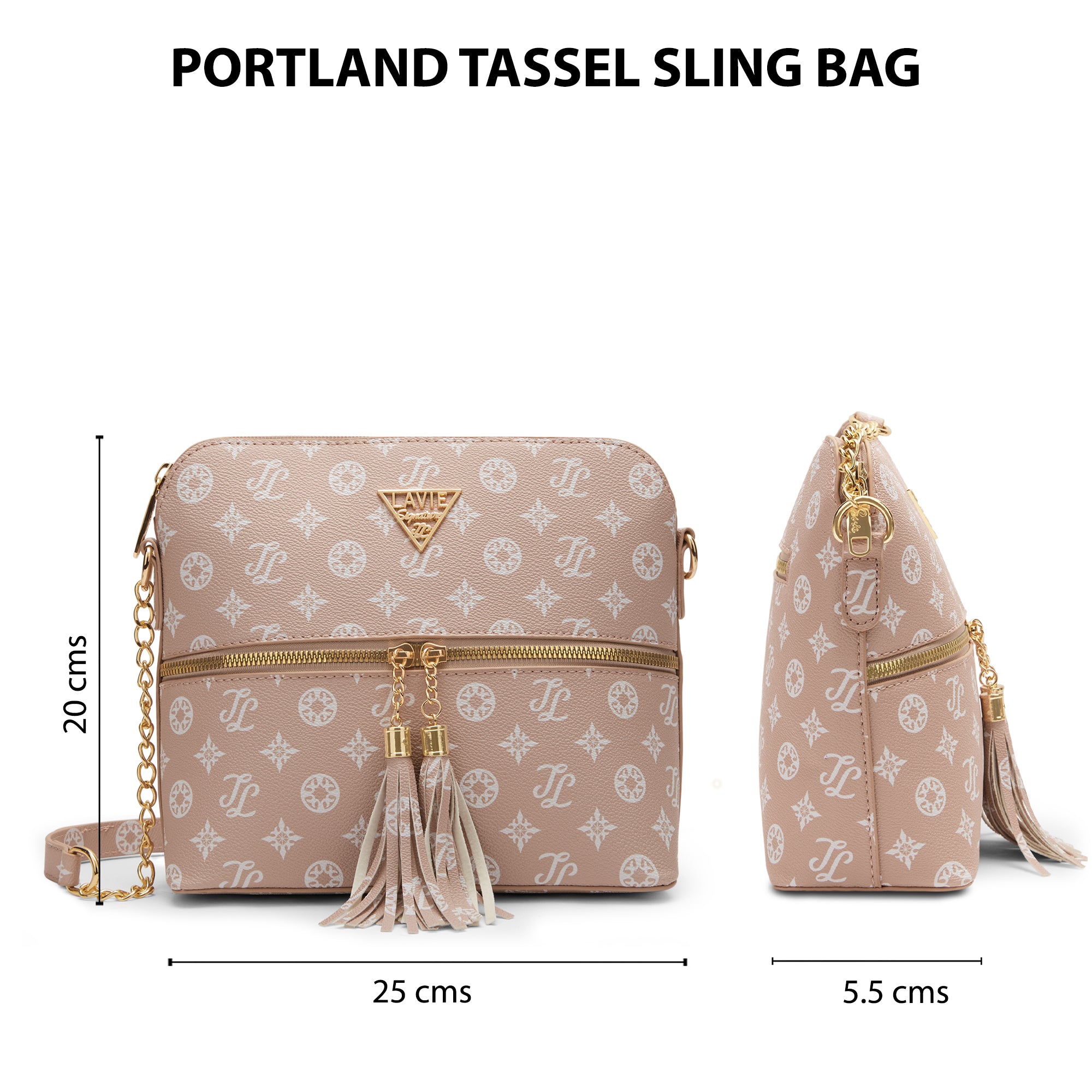 Lavie Signature Portland Medium Pink Womens Sling Bag