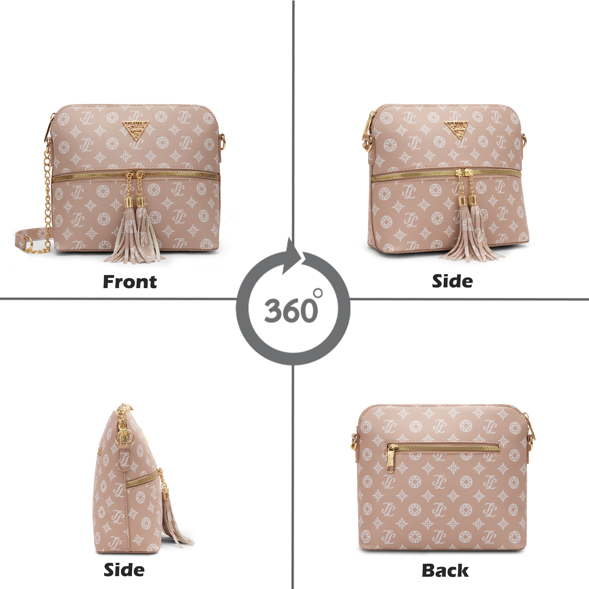 Lavie Signature Portland Medium Pink Womens Sling Bag
