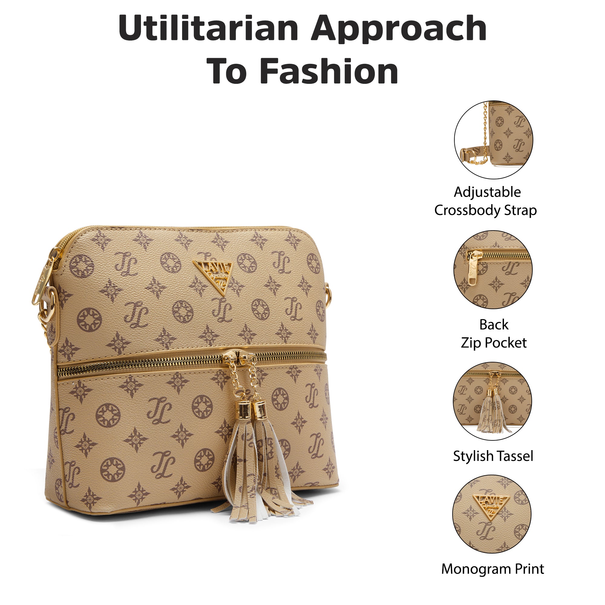 Lavie Signature Portland Medium Taupe Womens Sling Bag