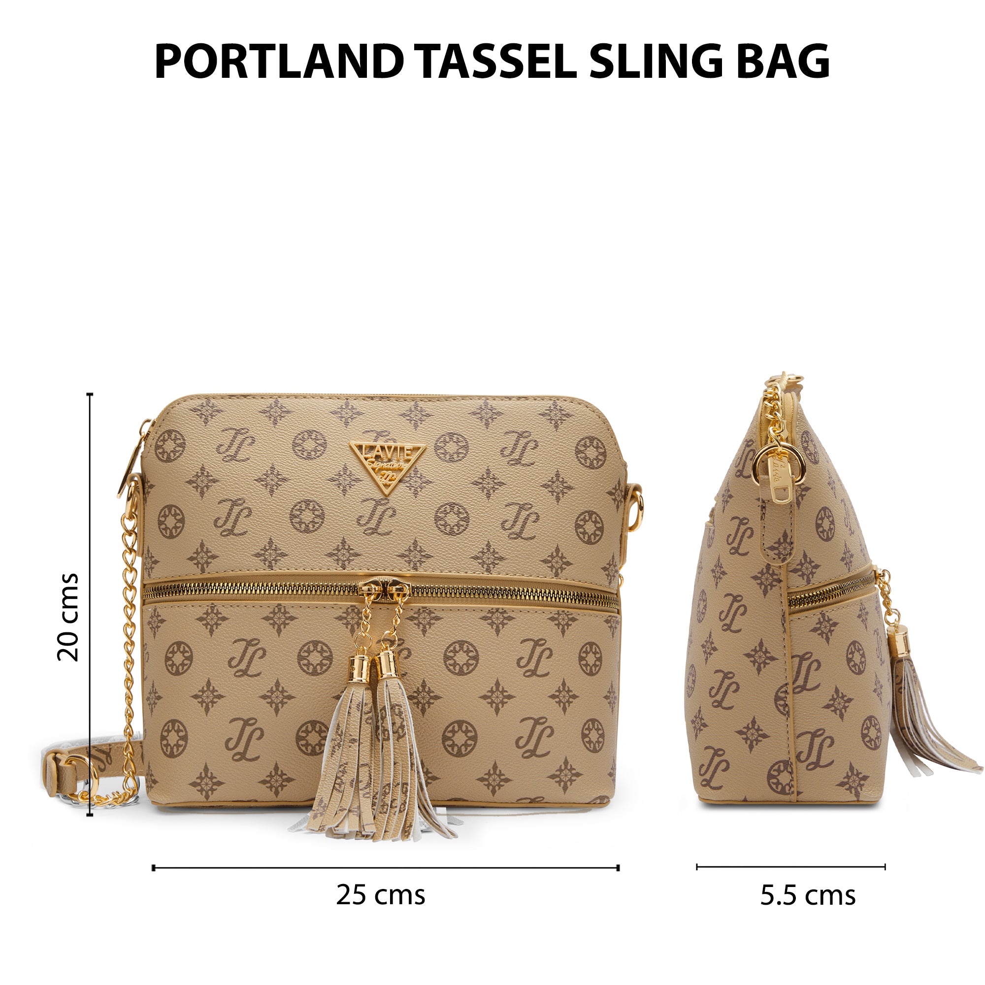 Lavie Signature Portland Medium Taupe Womens Sling Bag