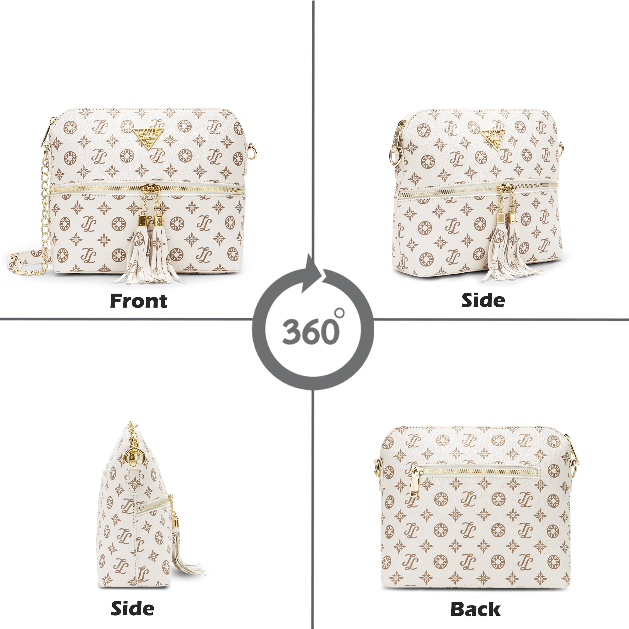 Lavie Signature Portland Medium Off White Womens Sling Bag